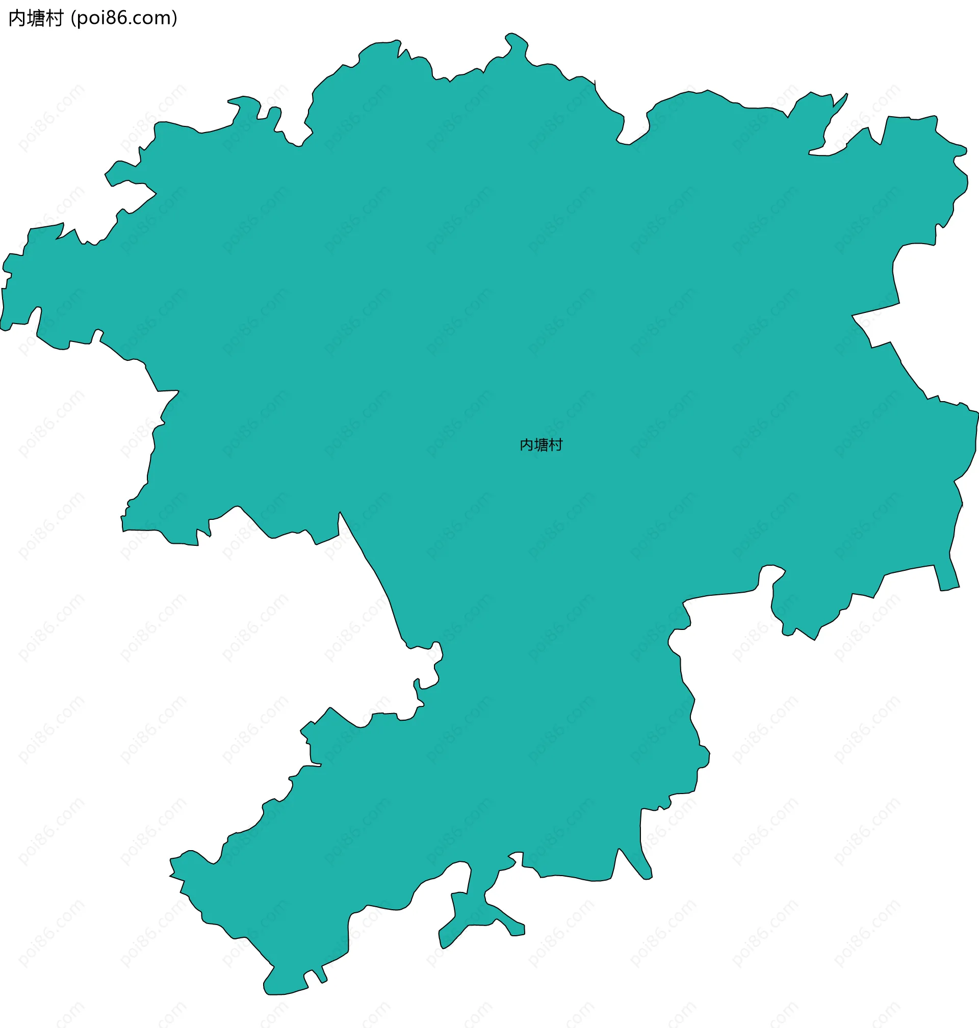 内塘村边界地图