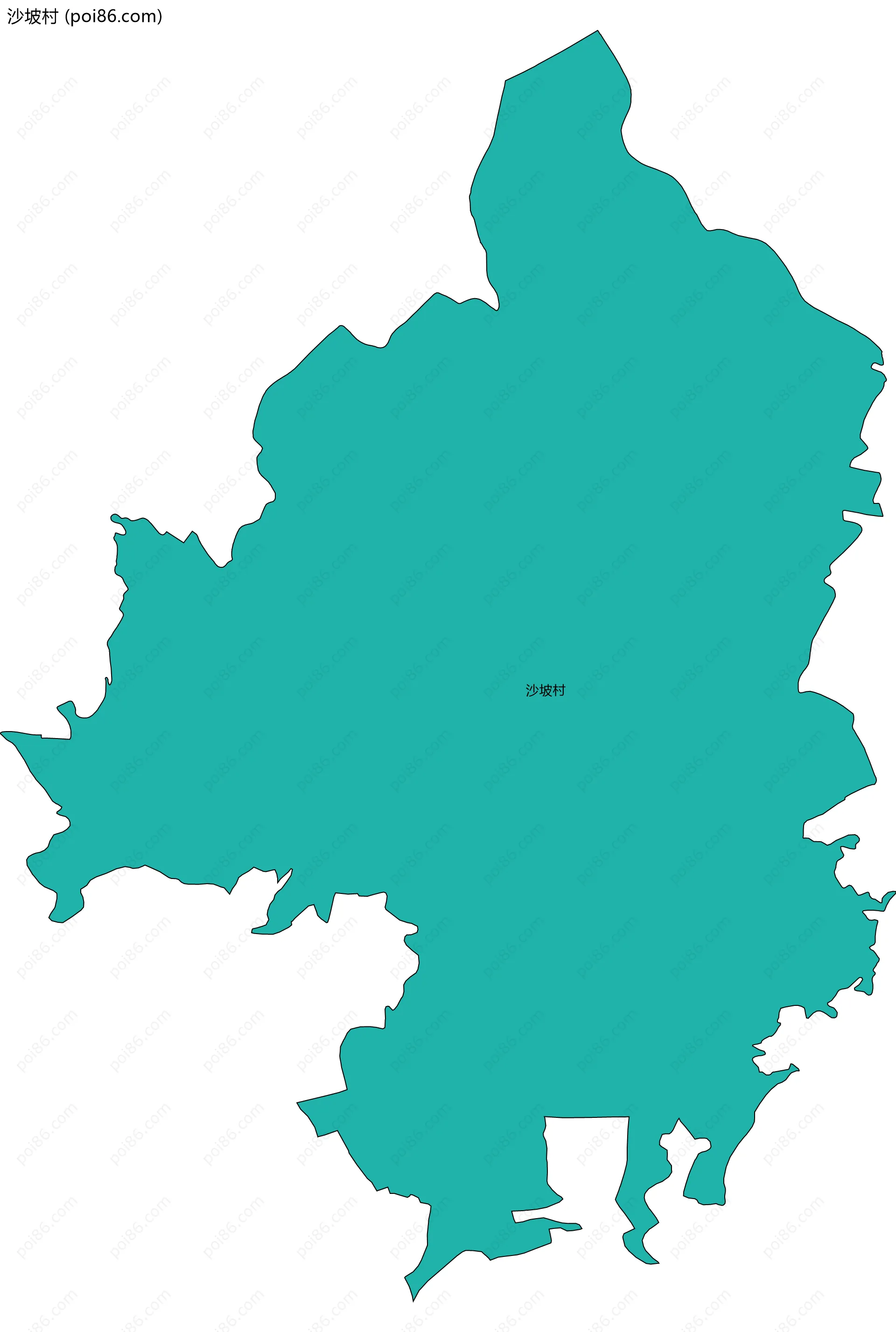 沙坡村边界地图