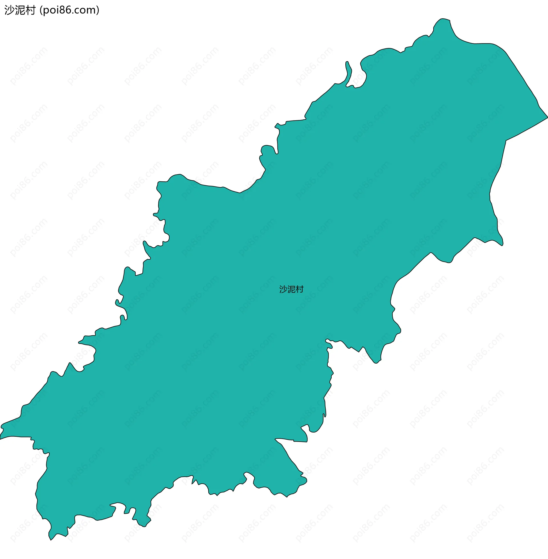 沙泥村边界地图