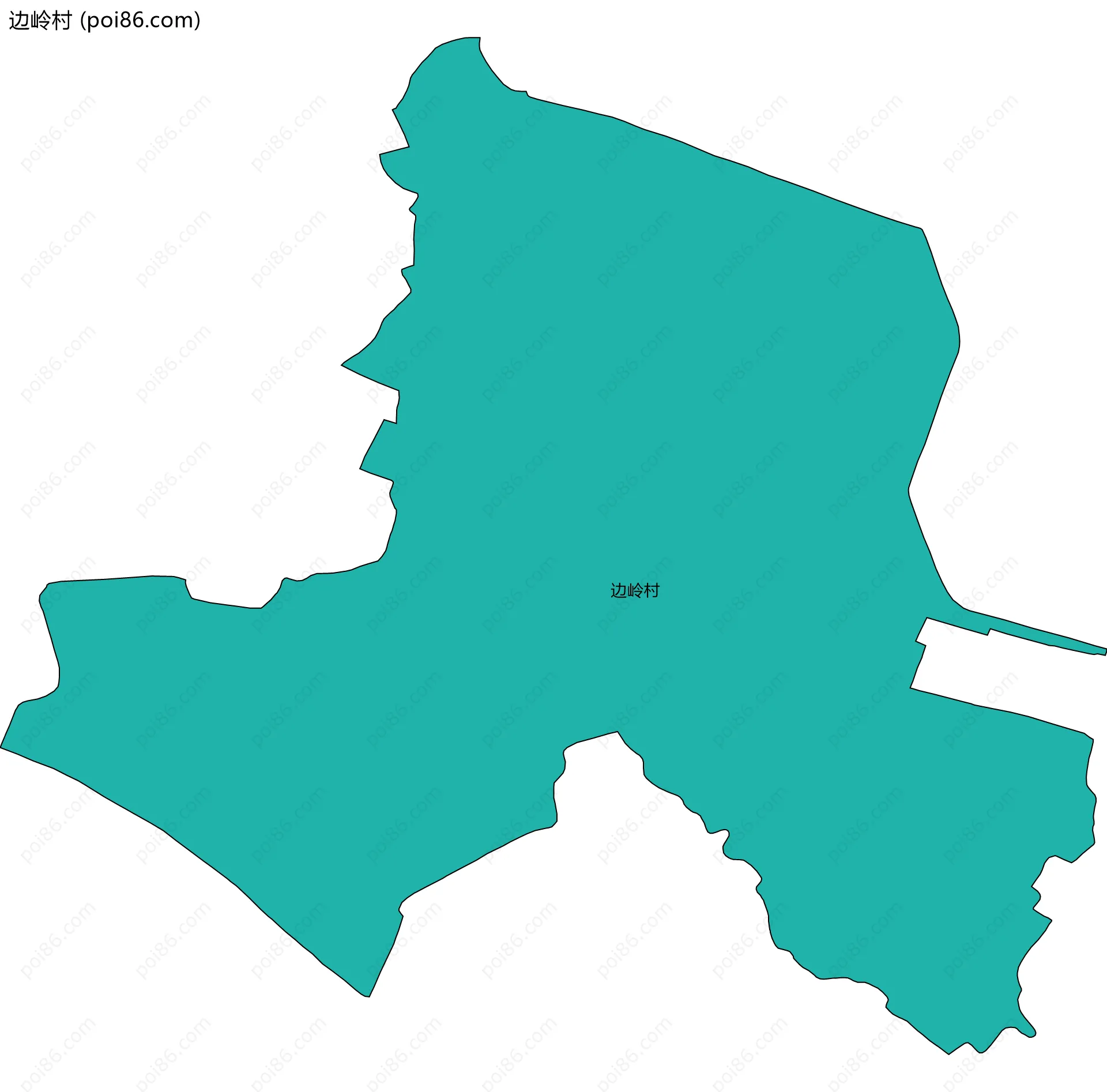 边岭村边界地图