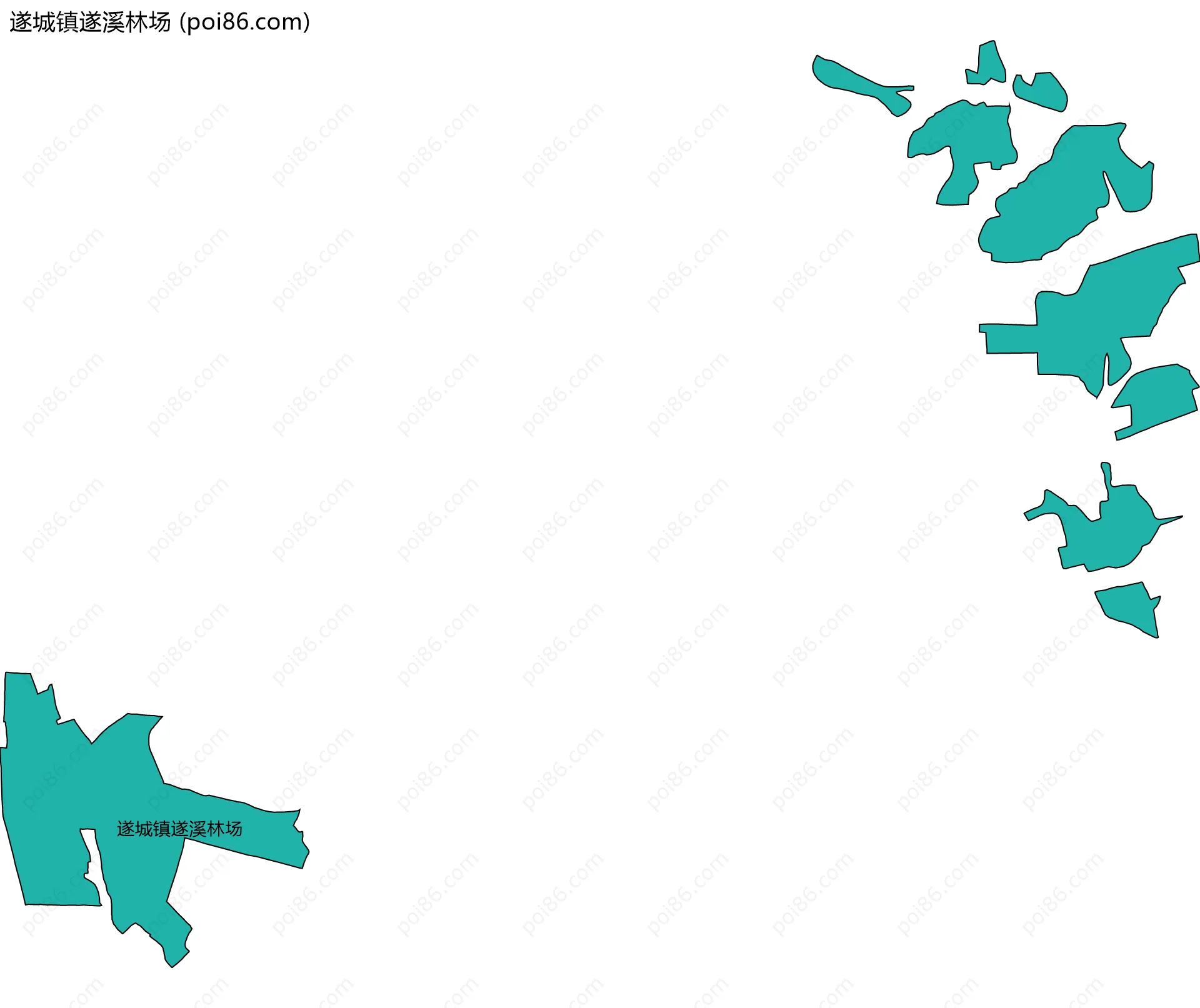遂城镇遂溪林场边界地图