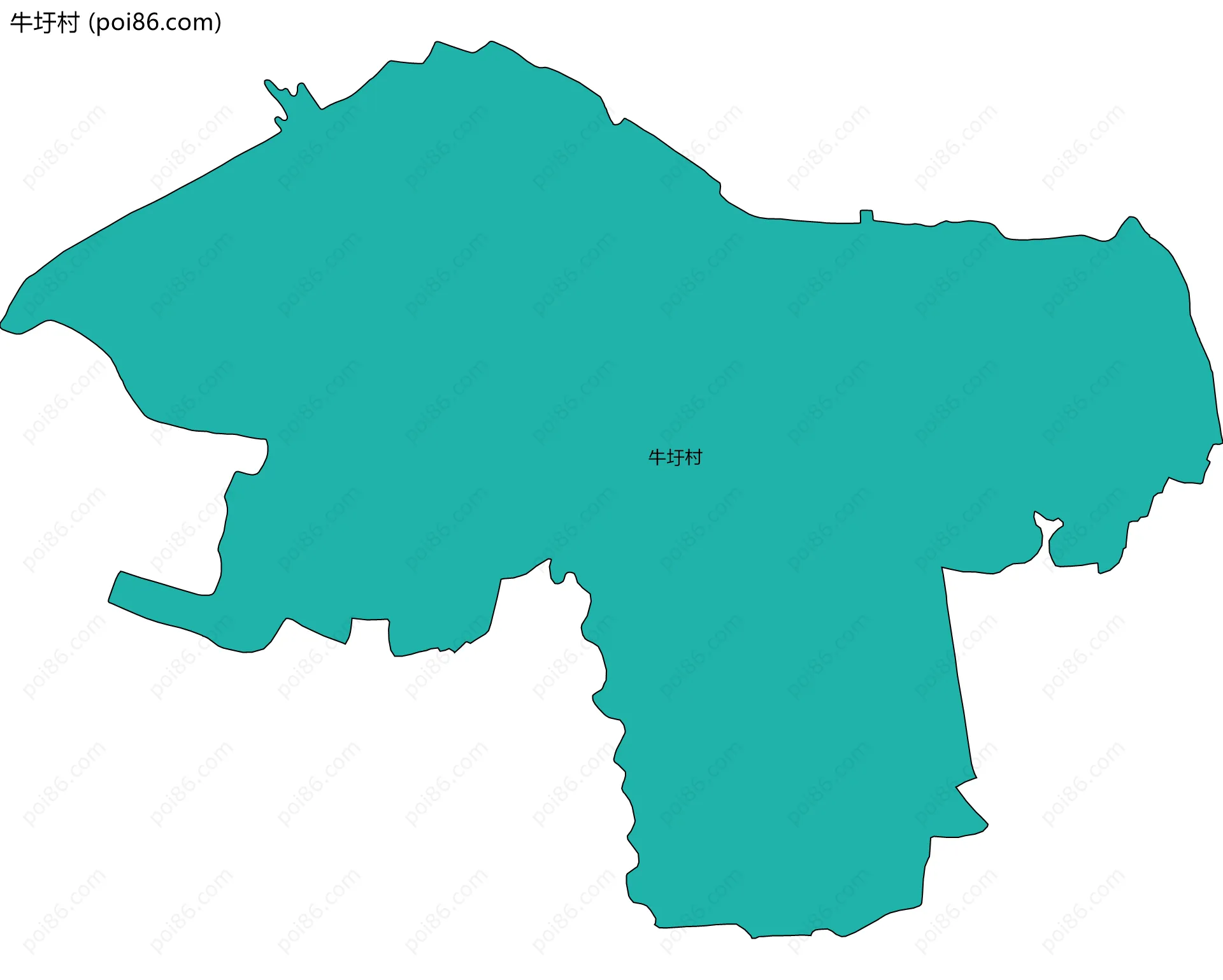 牛圩村边界地图