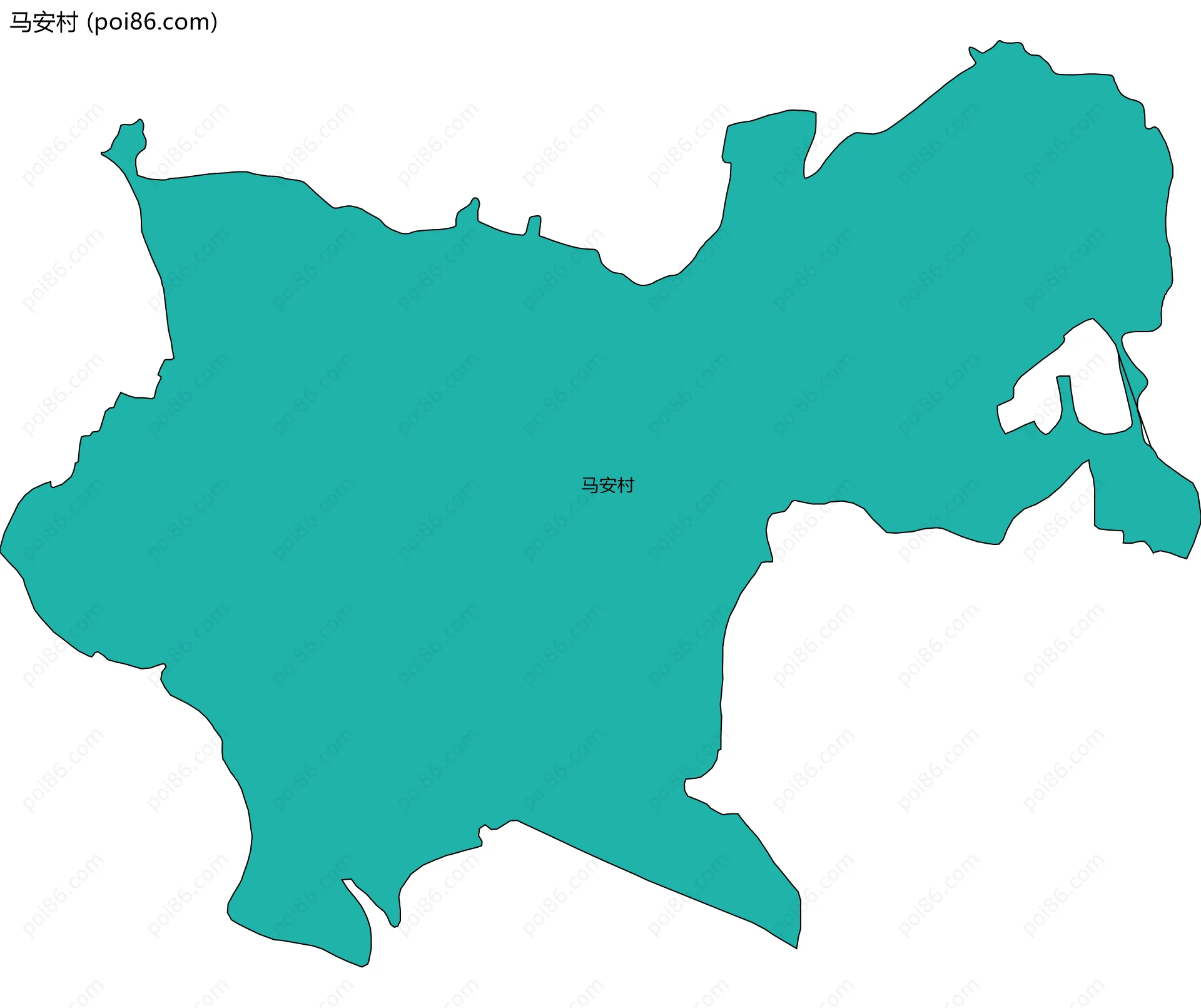 马安村边界地图