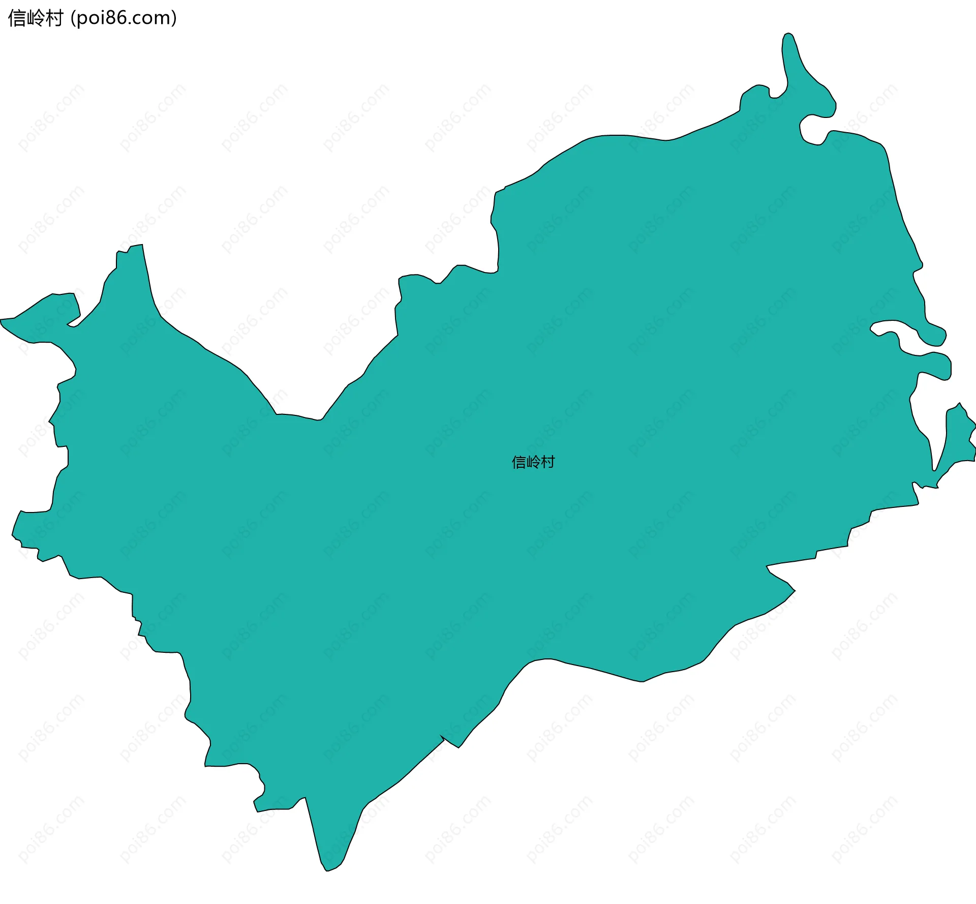 信岭村边界地图