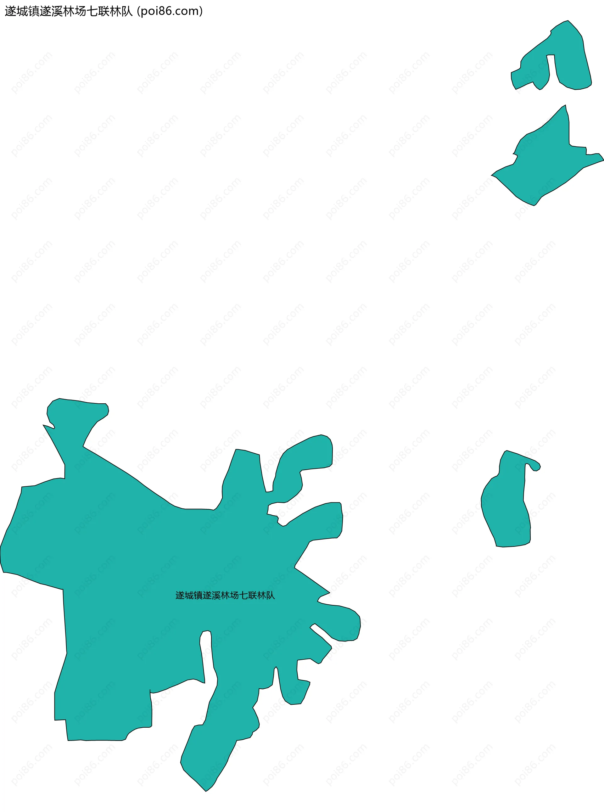 遂城镇遂溪林场七联林队边界地图