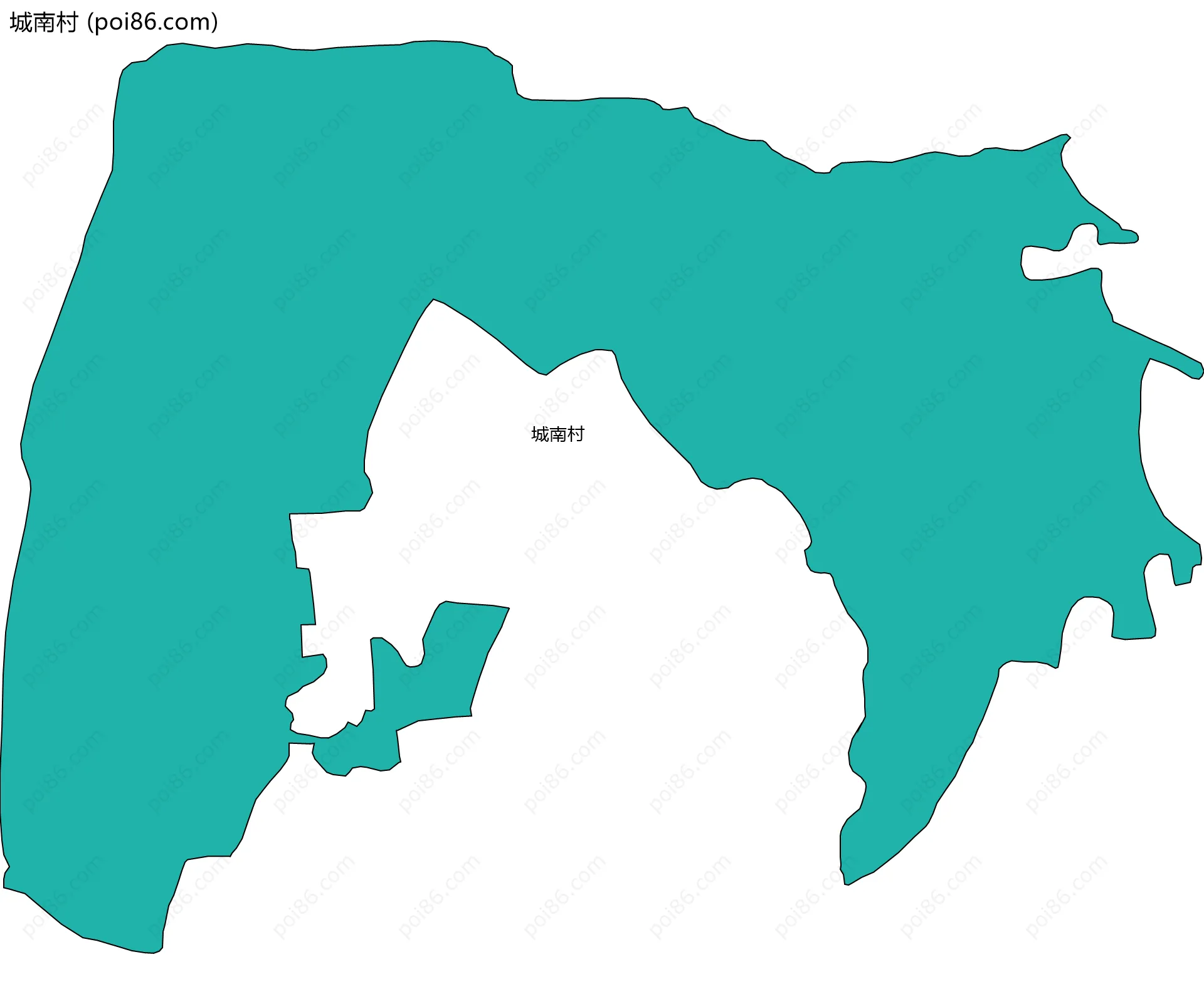 城南村边界地图