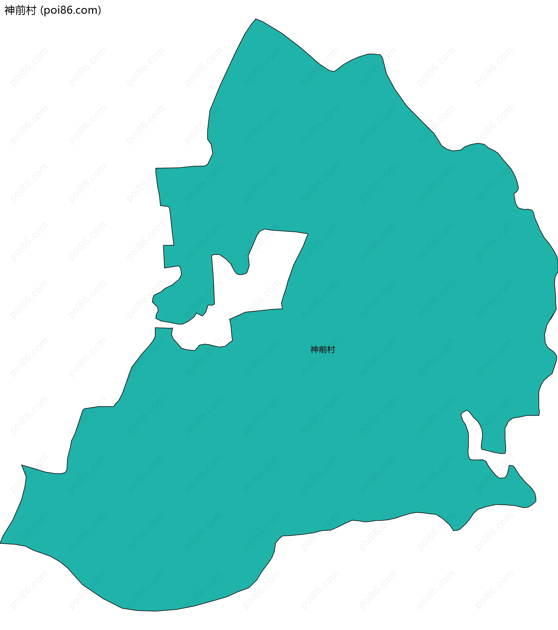 神前村边界地图