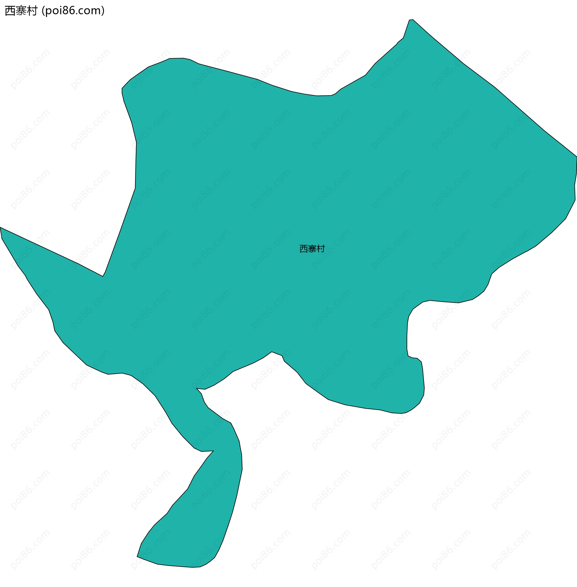 西寨村边界地图