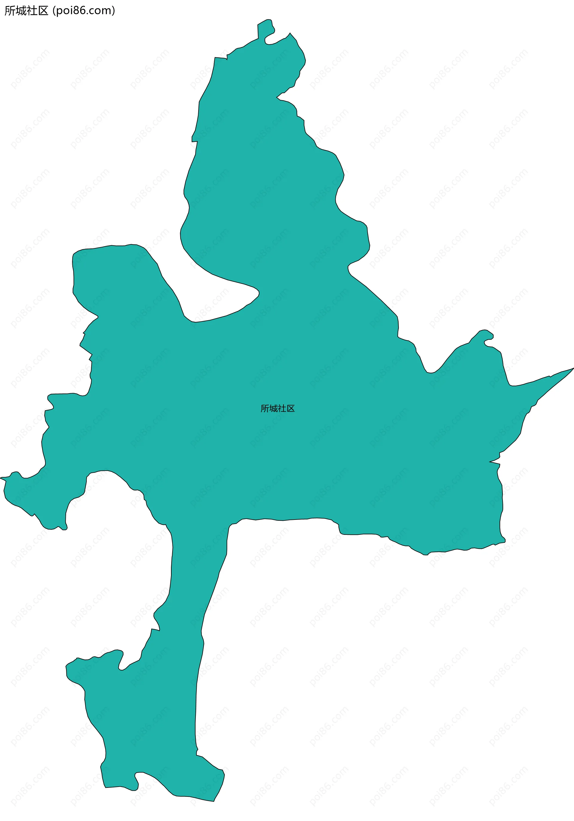 所城社区边界地图