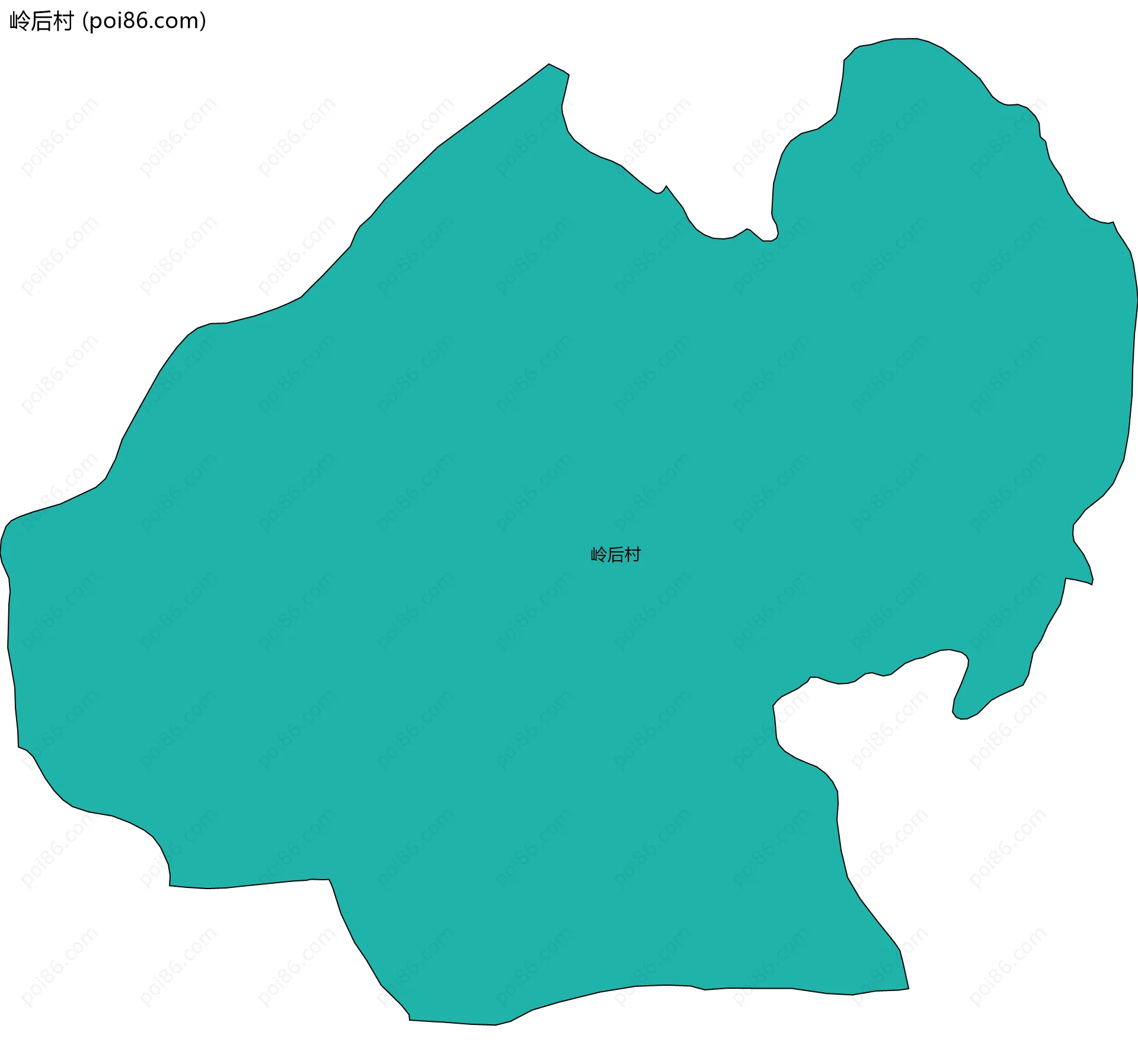 岭后村边界地图
