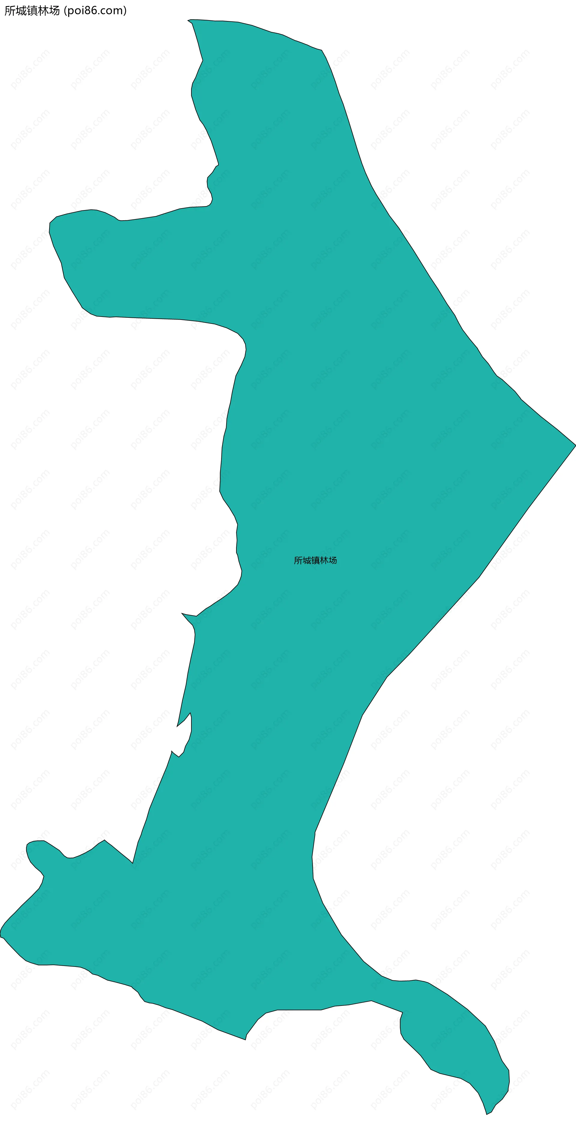 所城镇林场边界地图