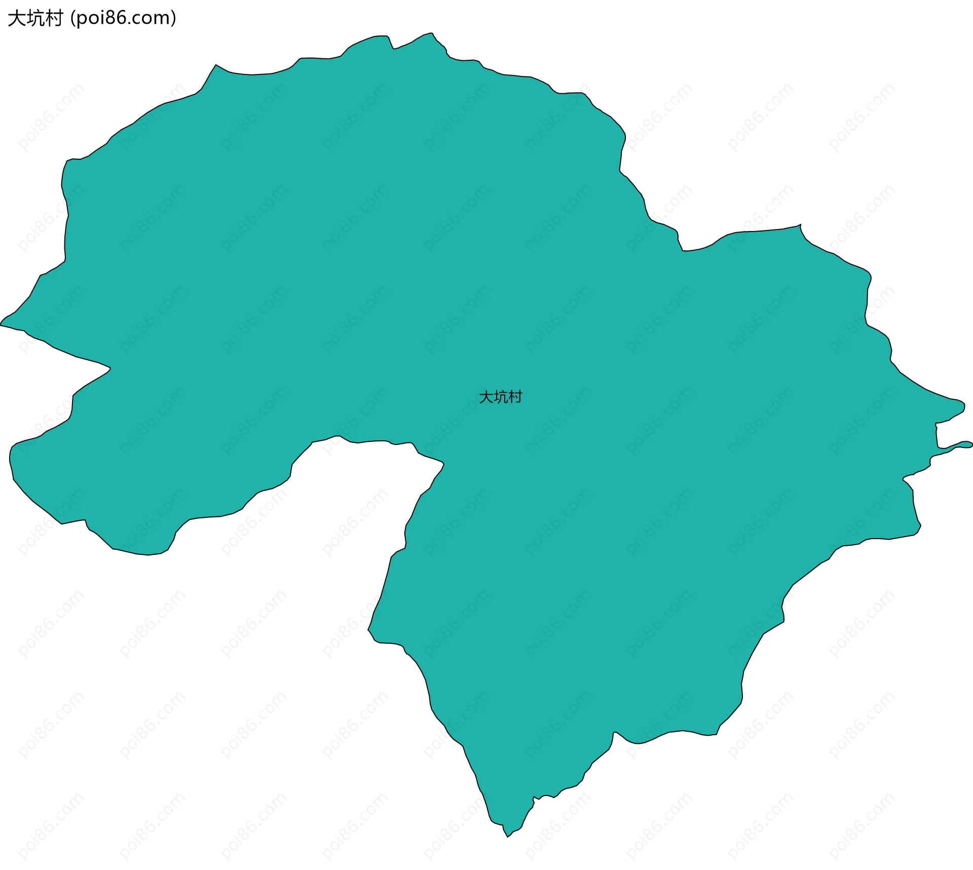 大坑村边界地图