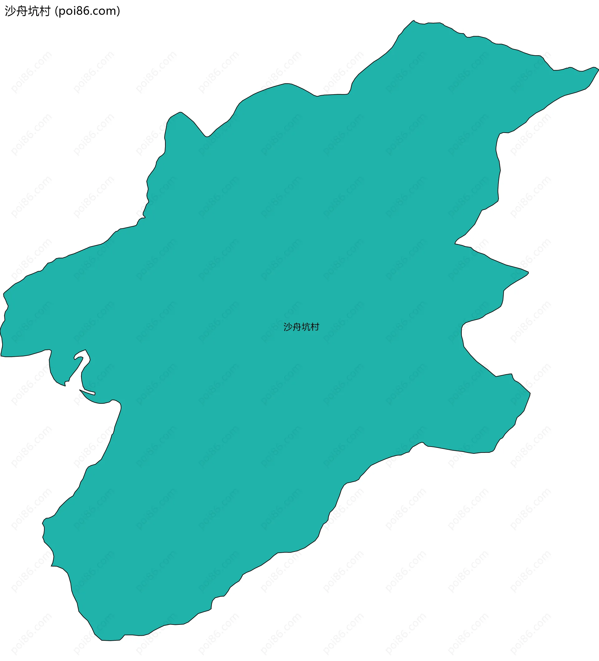 沙舟坑村边界地图