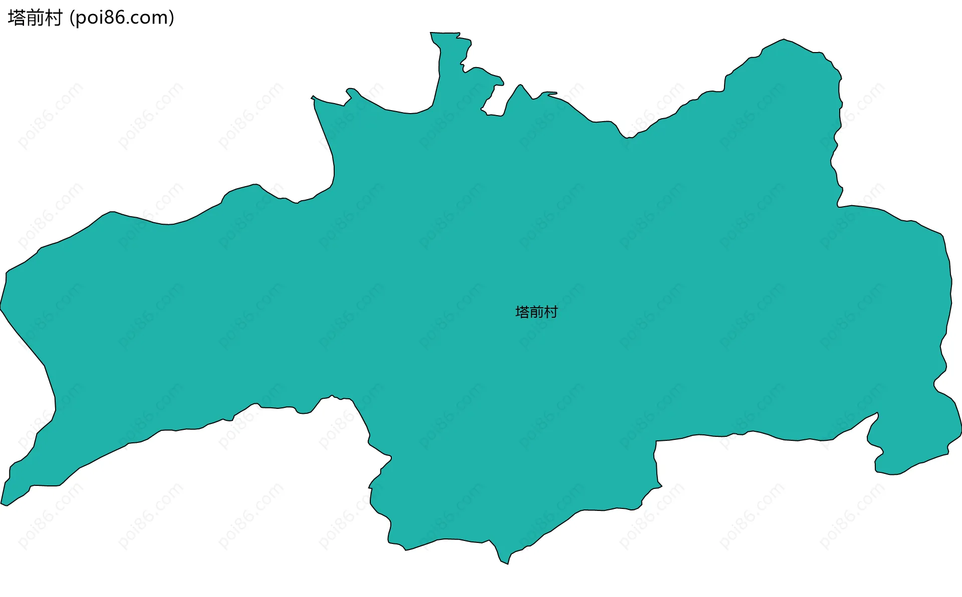 塔前村边界地图