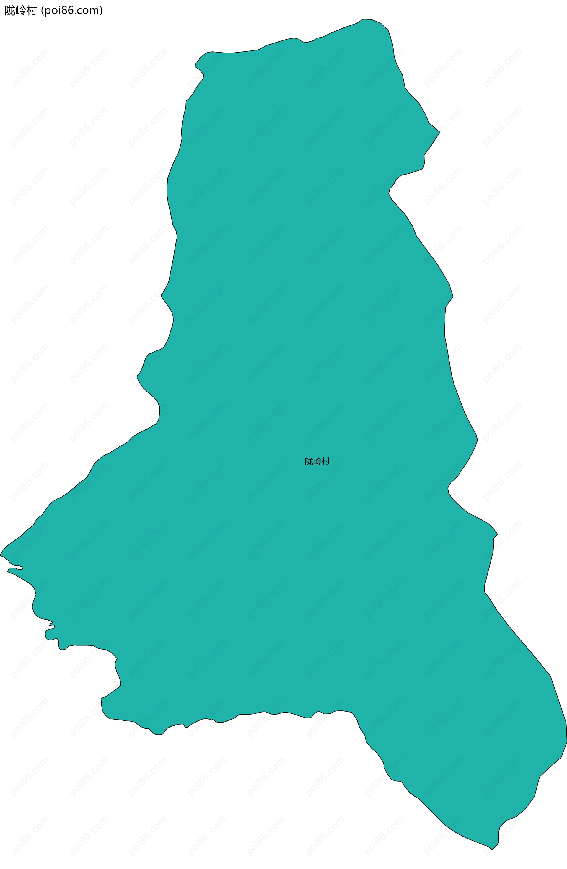 陇岭村边界地图