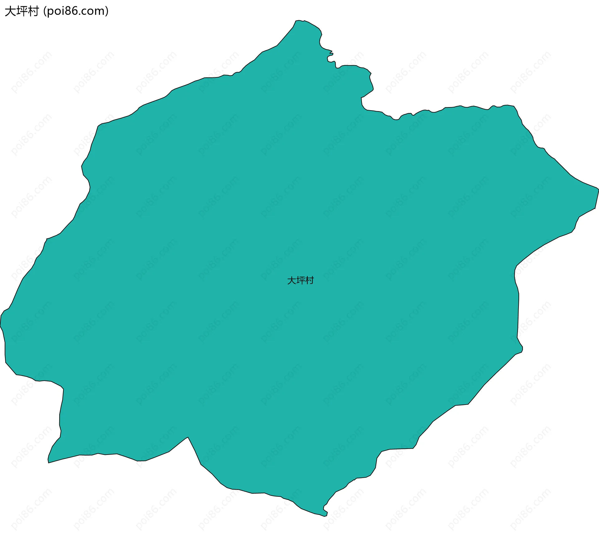 大坪村边界地图