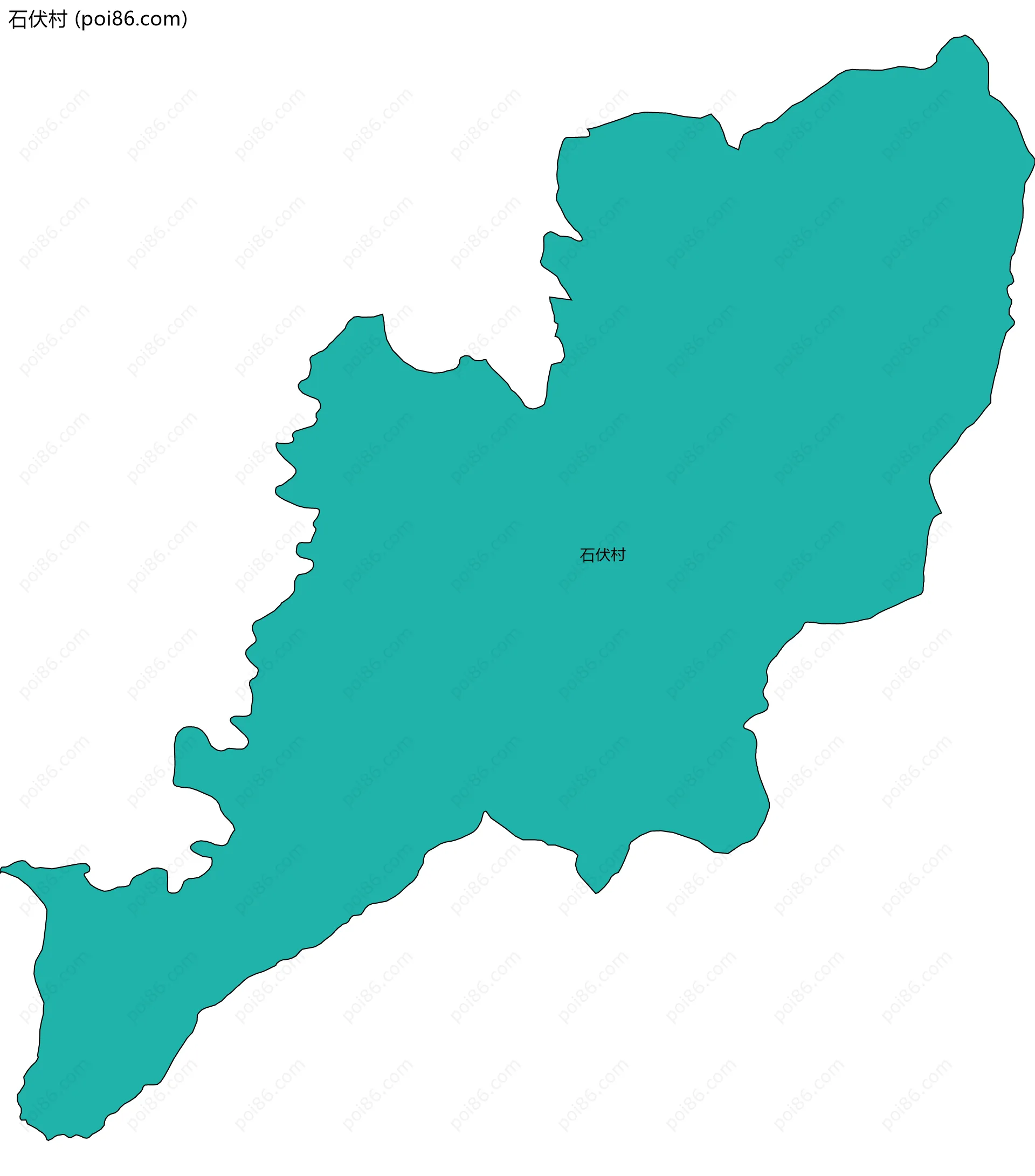 石伏村边界地图