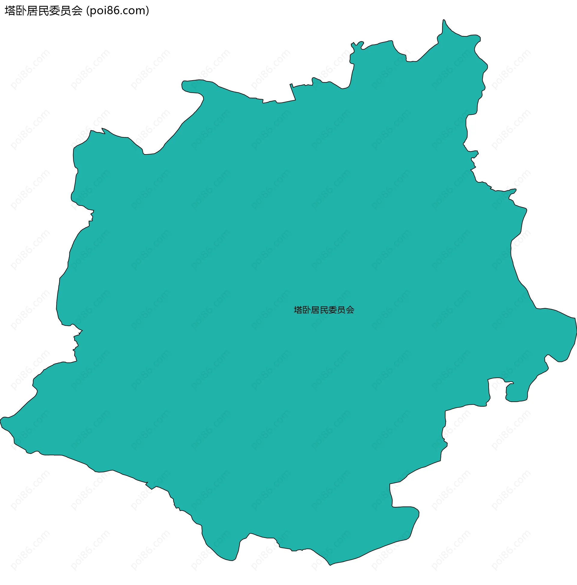塔卧居民委员会边界地图