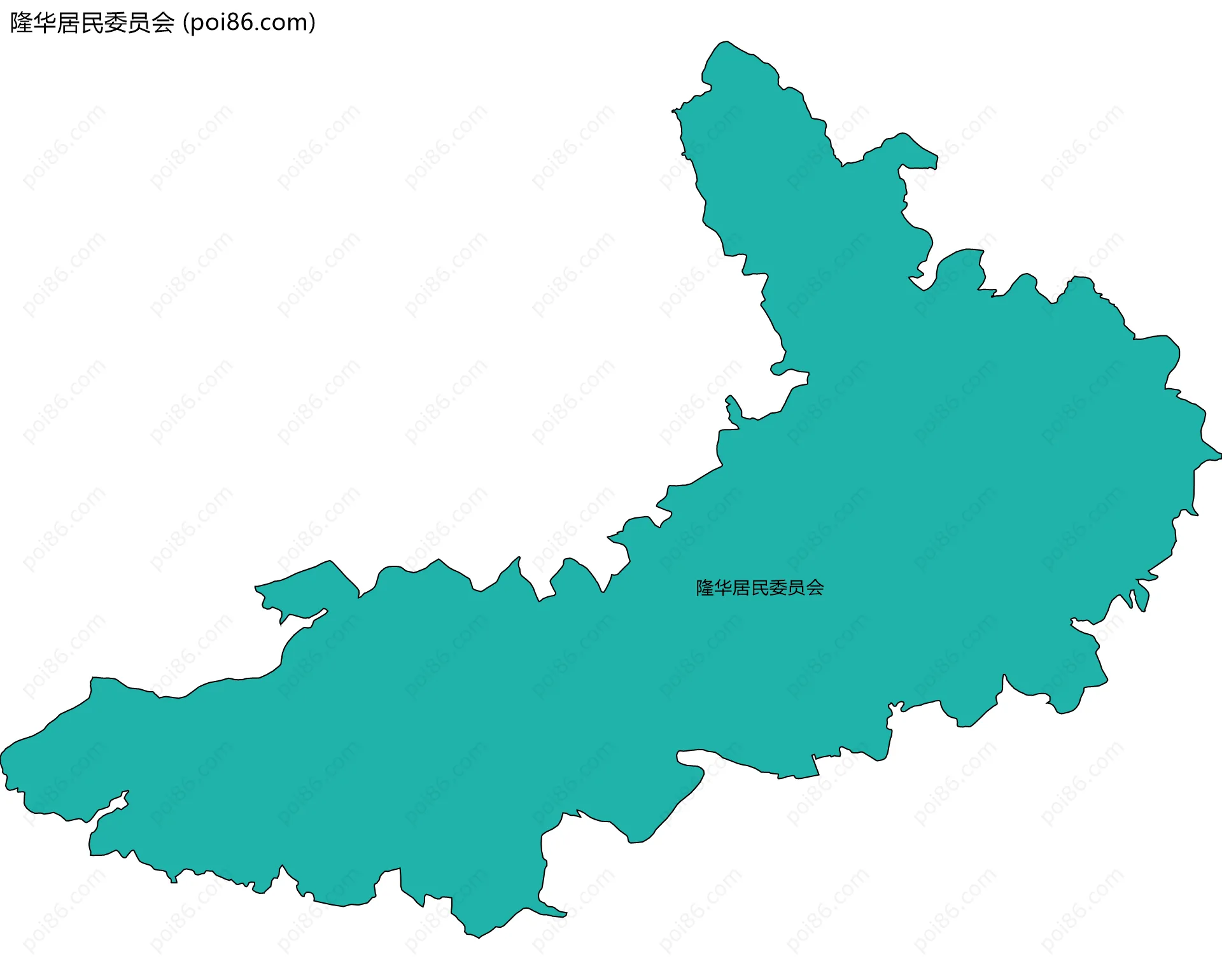 隆华居民委员会边界地图
