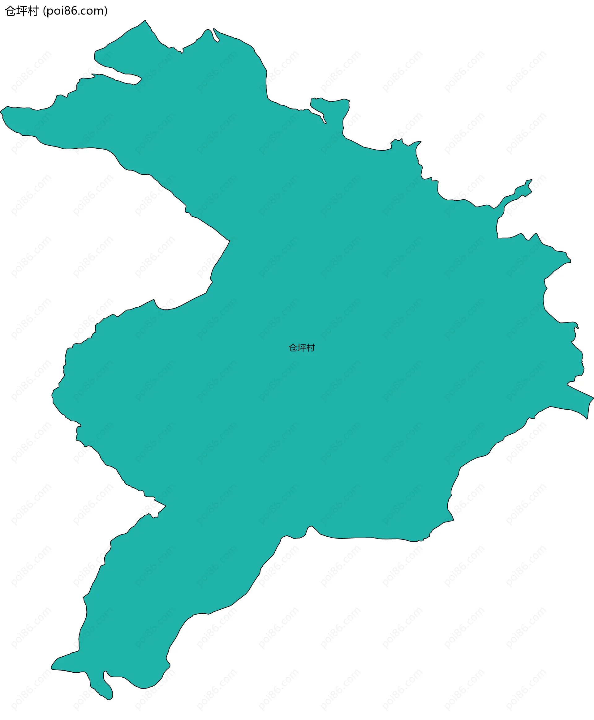 仓坪村边界地图