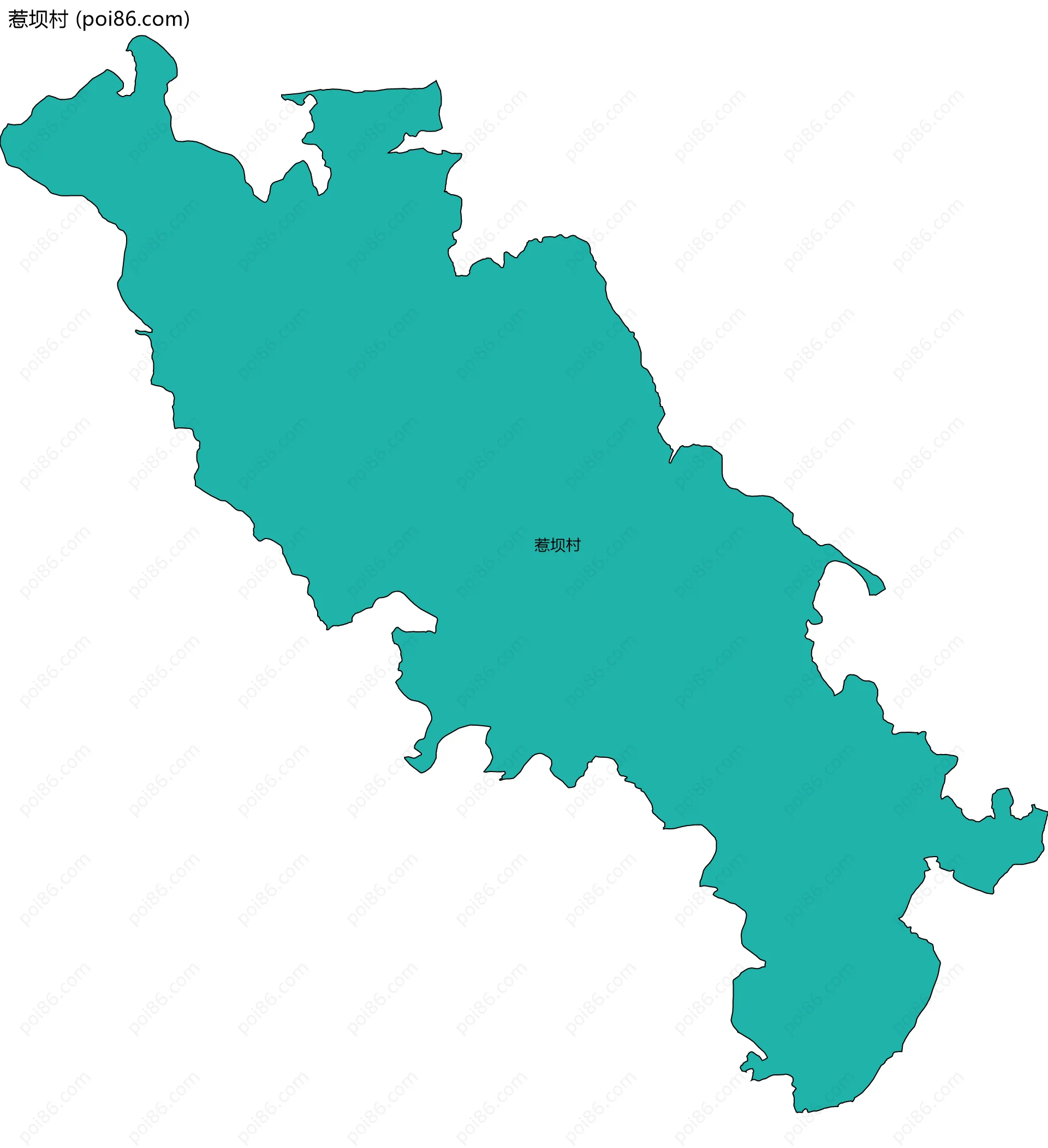 惹坝村边界地图