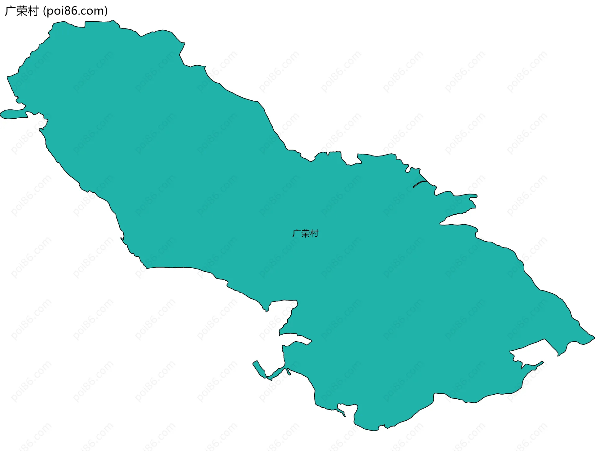 广荣村边界地图