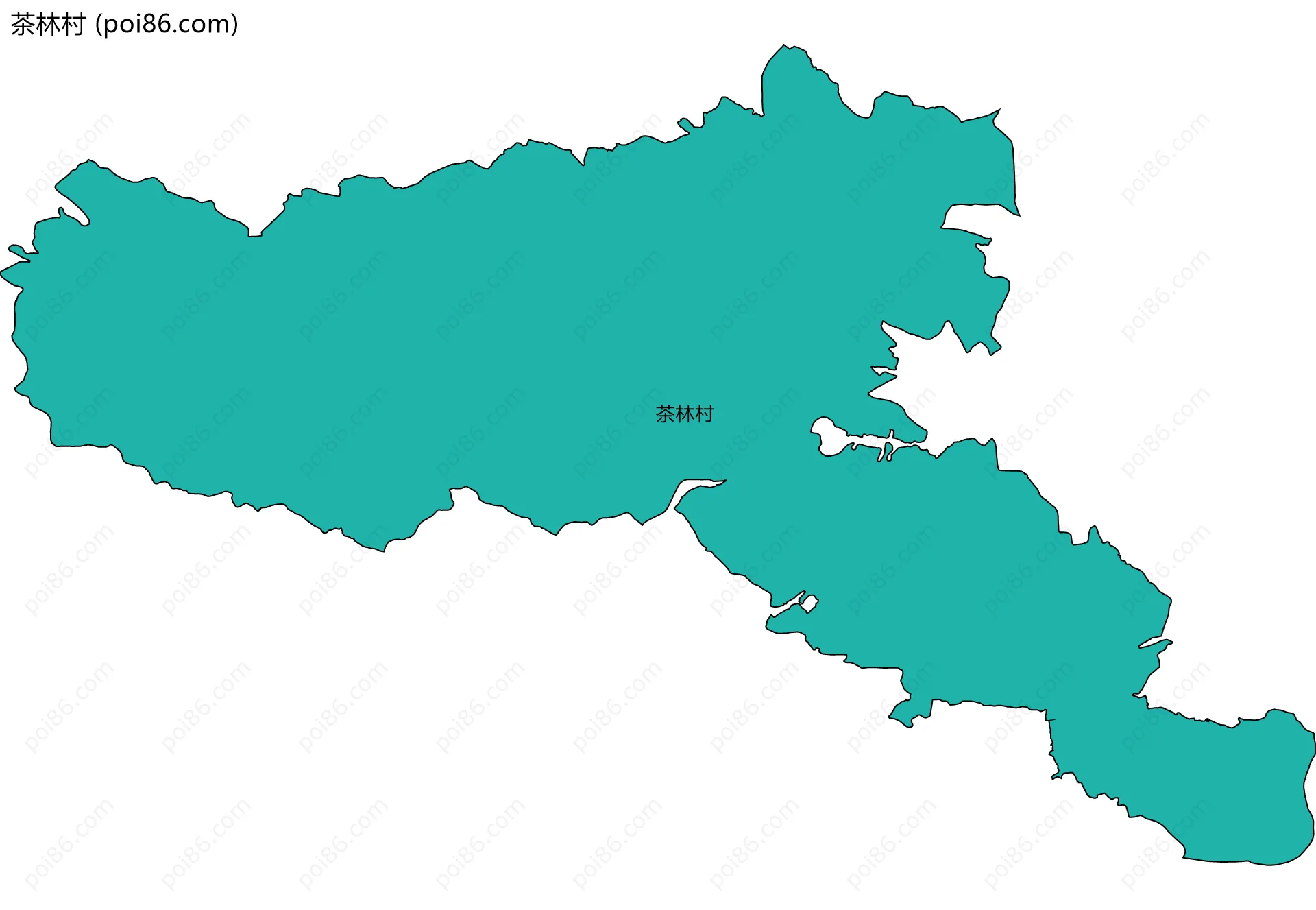 茶林村边界地图
