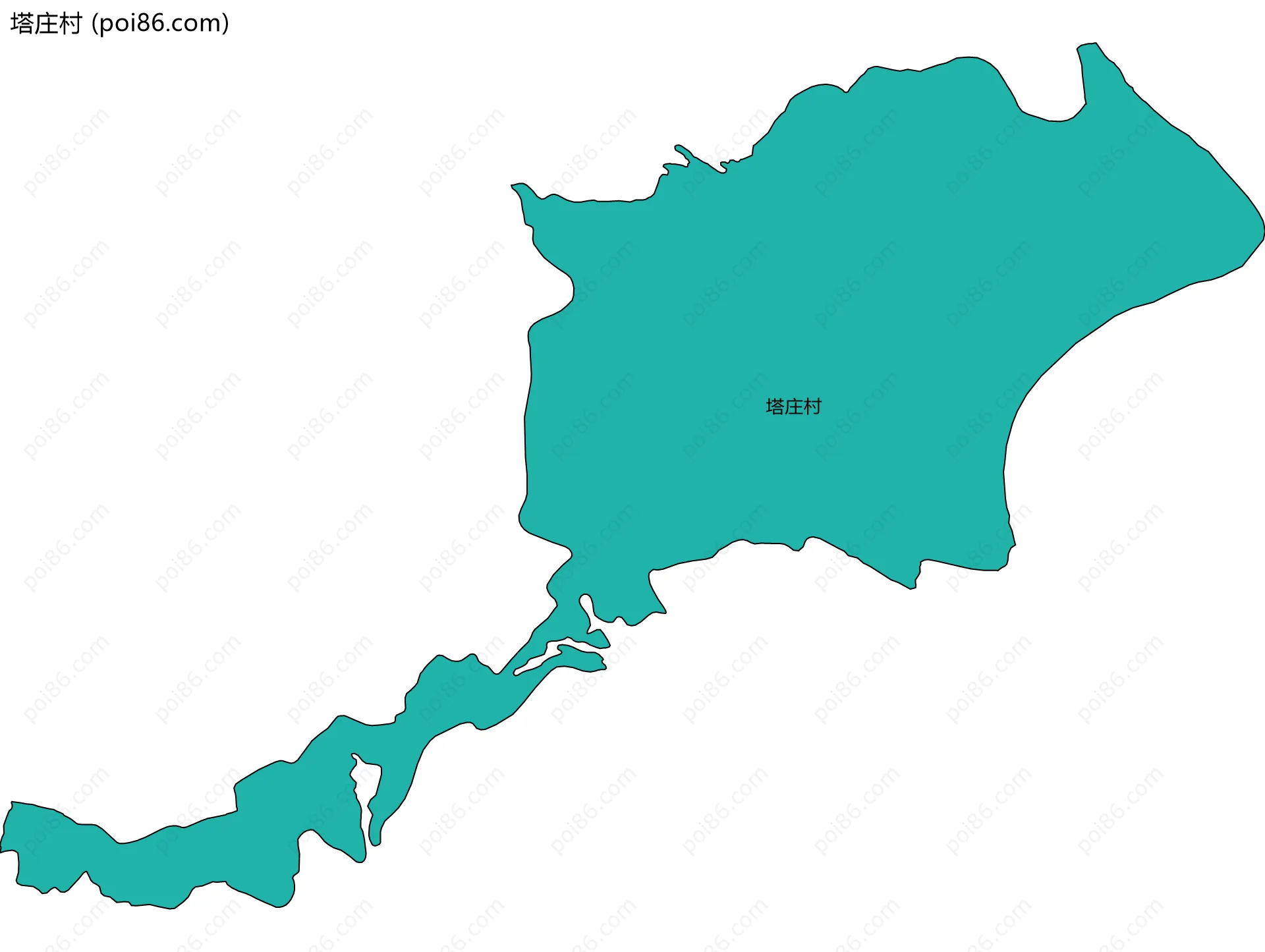 塔庄村边界地图