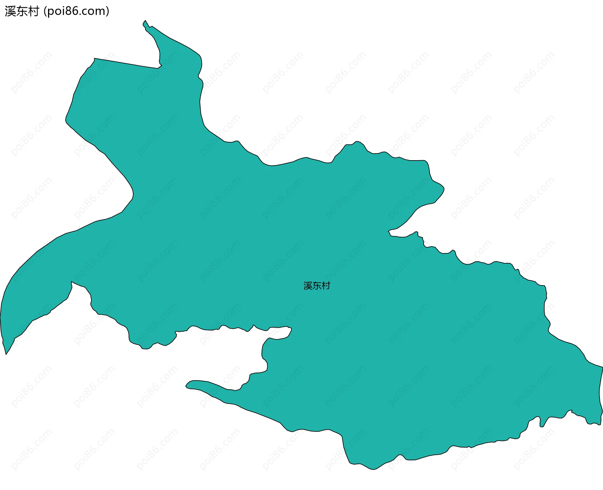 溪东村边界地图