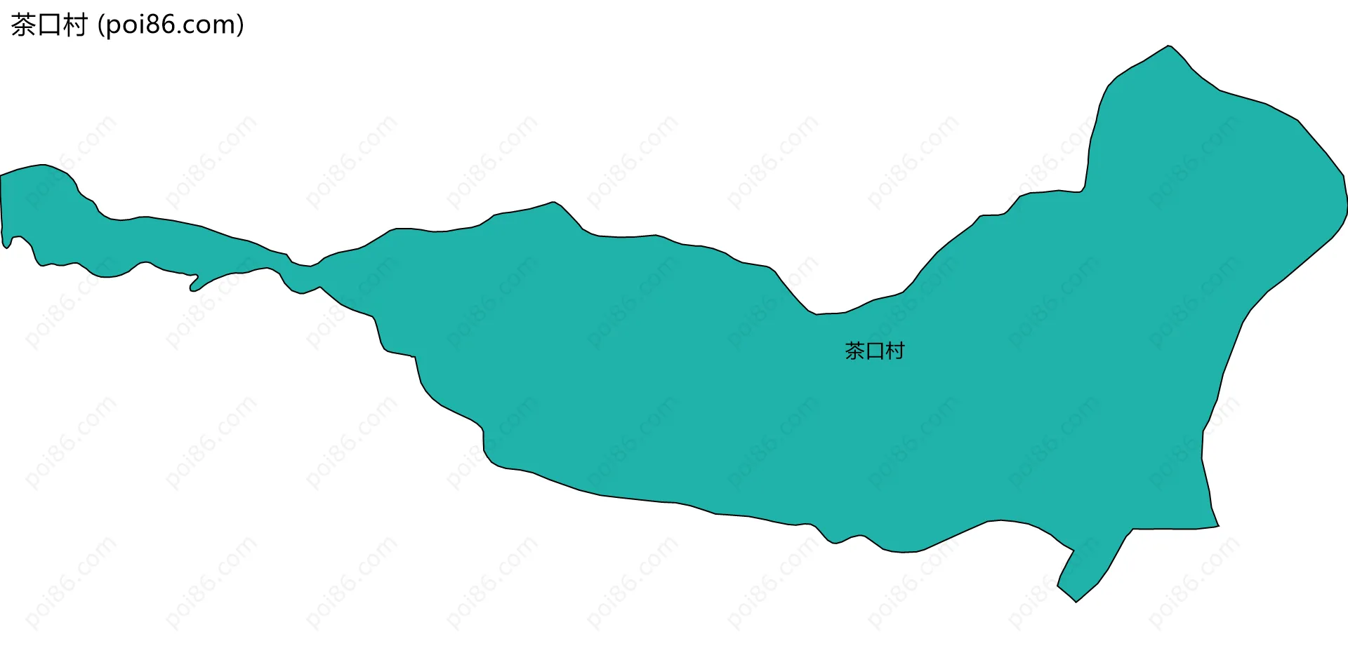 茶口村边界地图