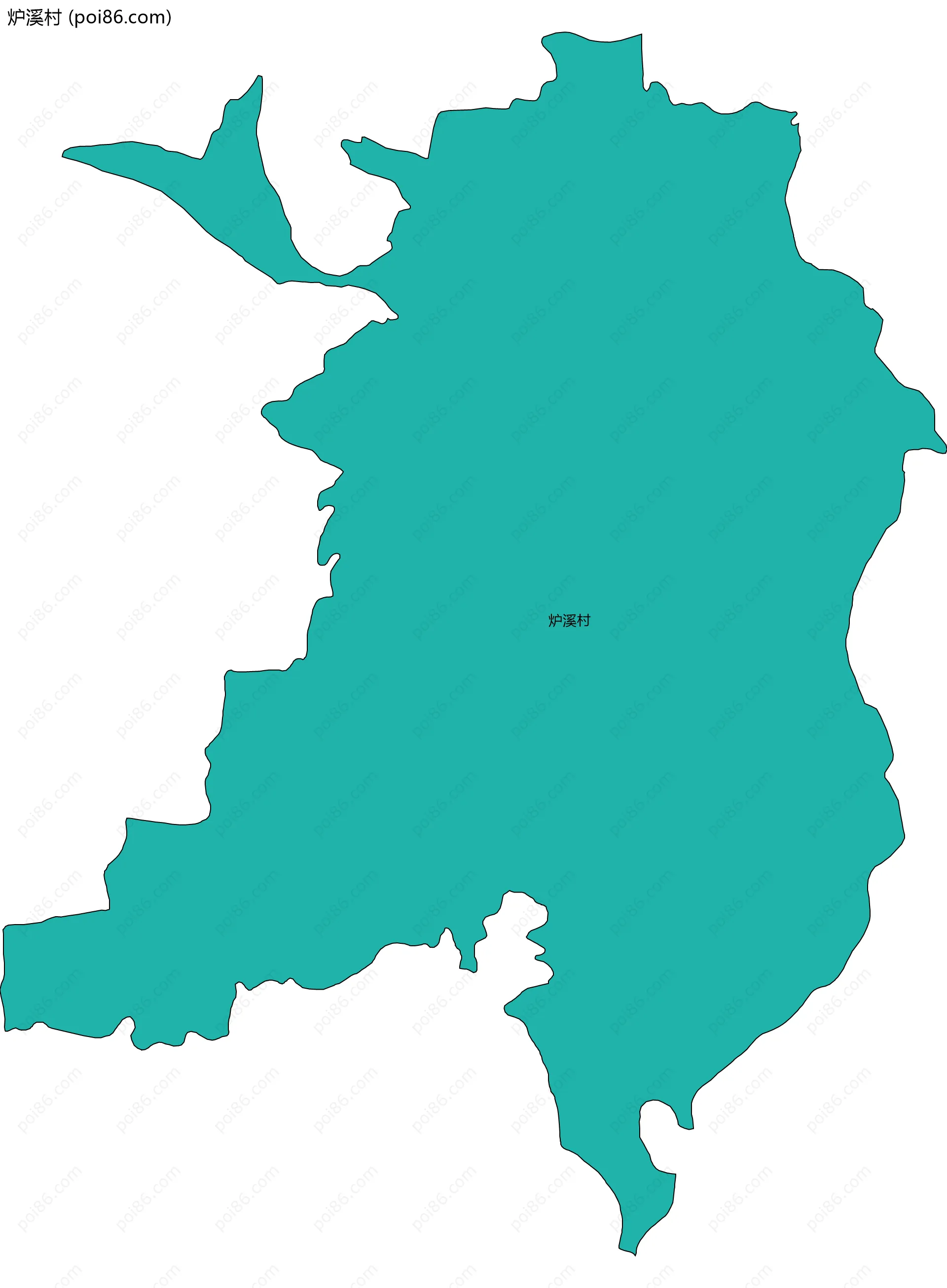 炉溪村边界地图