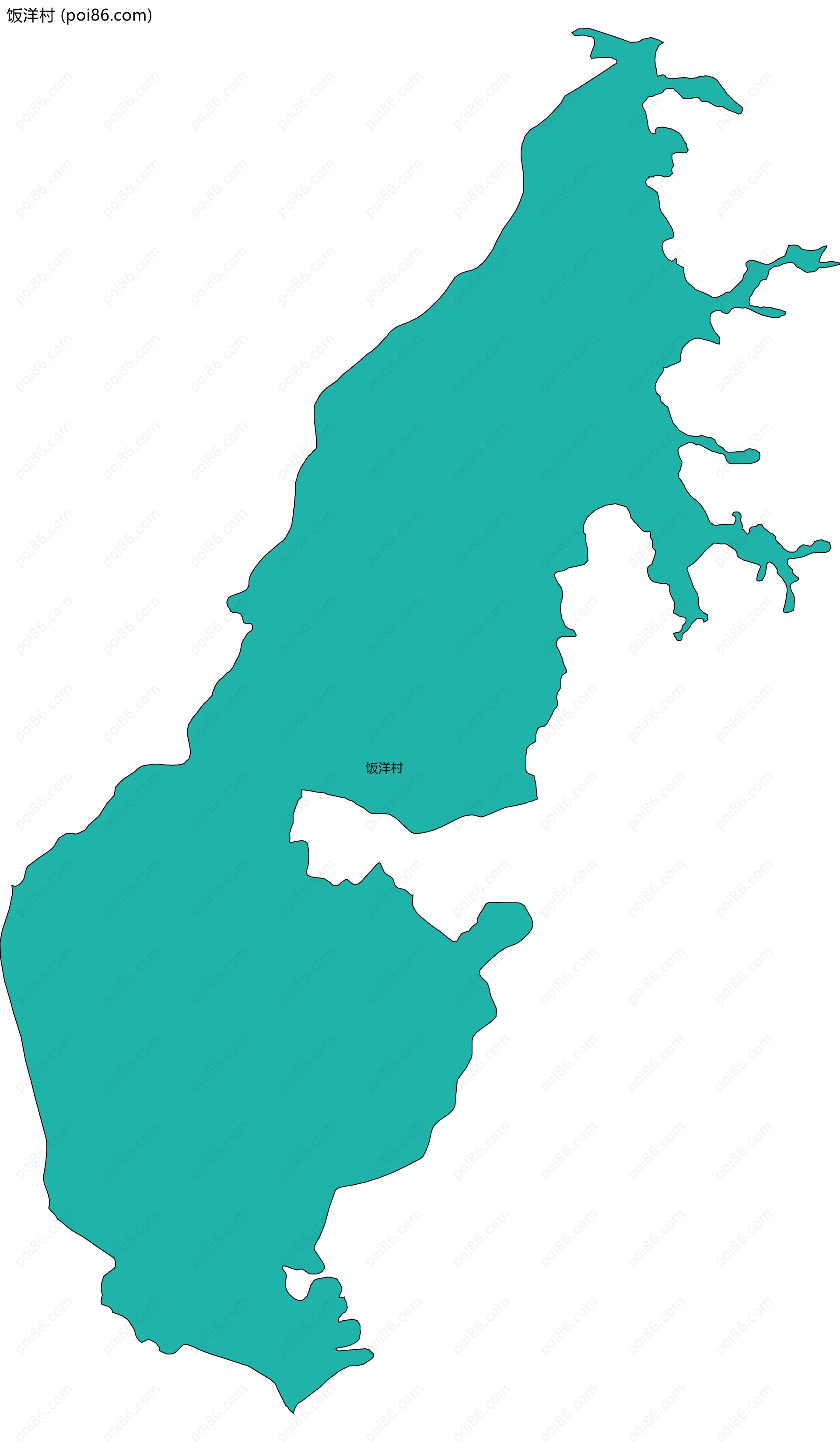 饭洋村边界地图