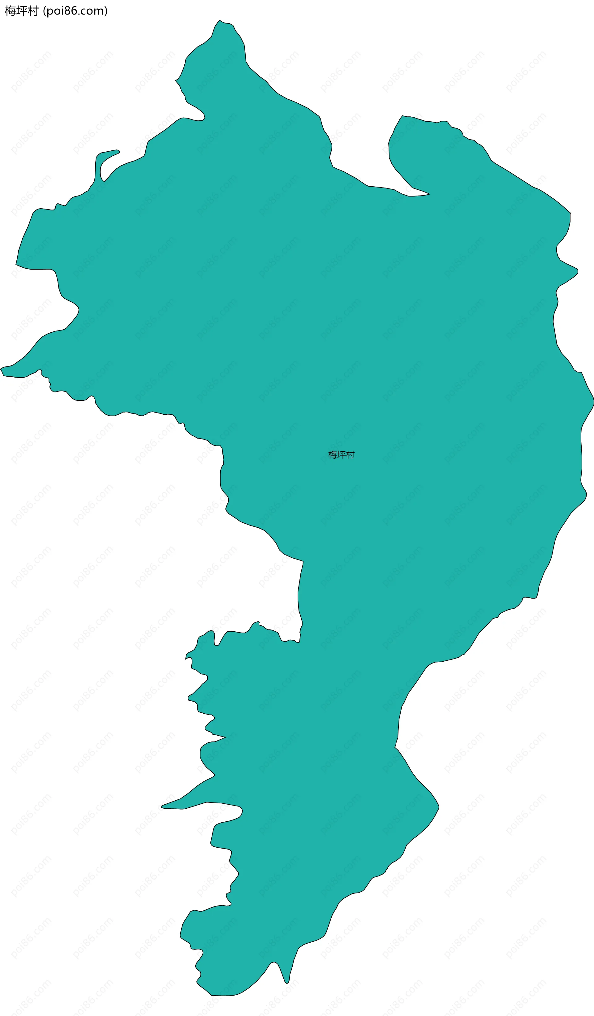 梅坪村边界地图