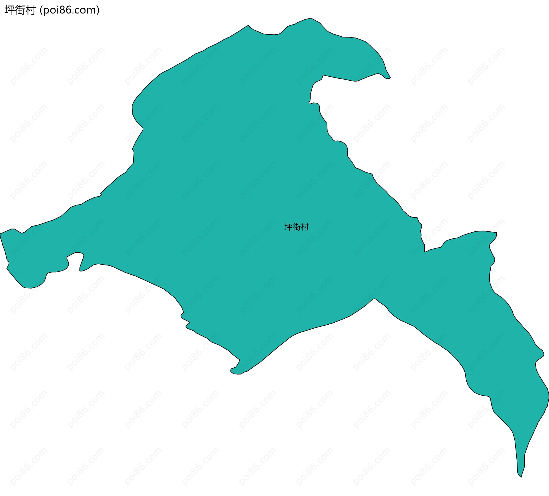 坪街村边界地图