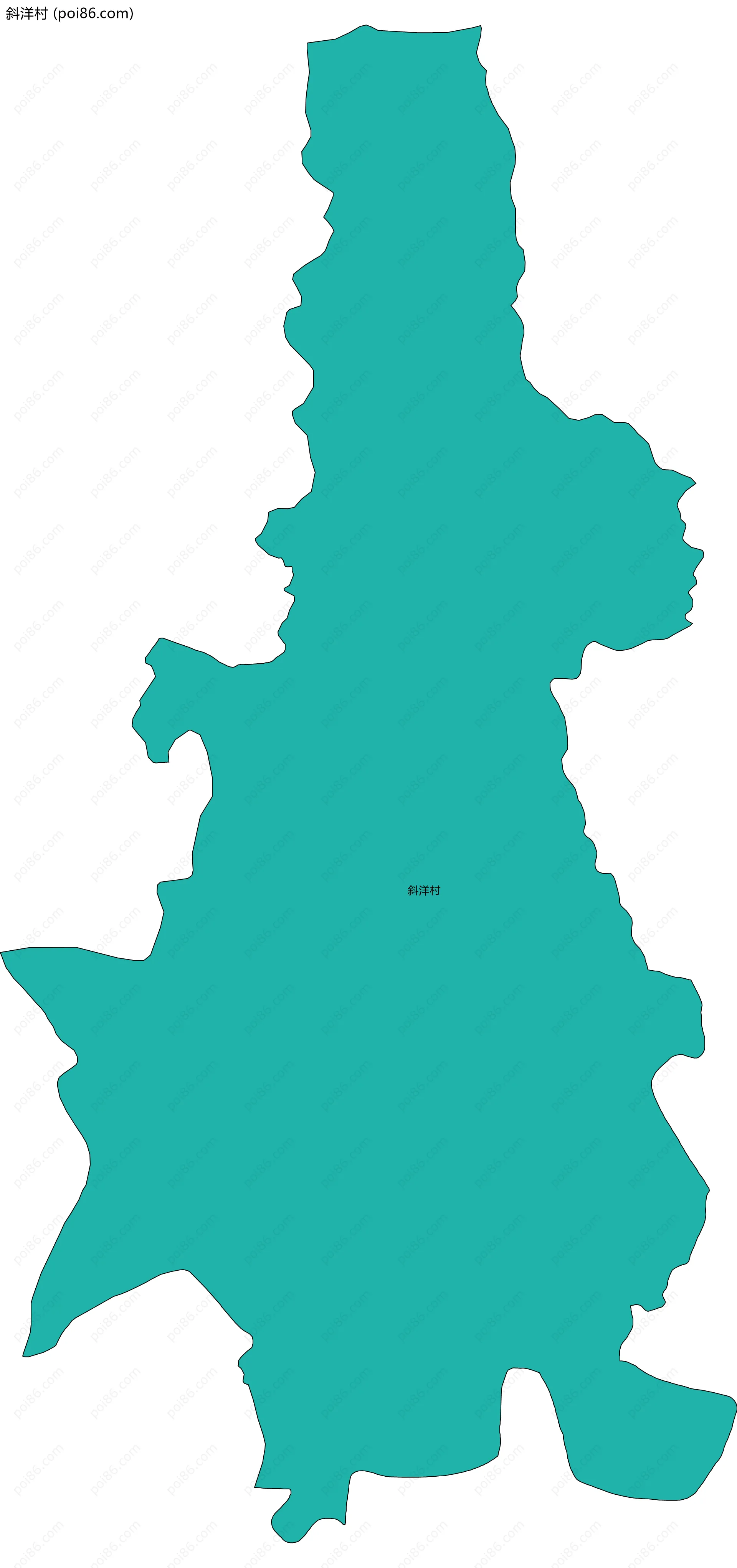 斜洋村边界地图