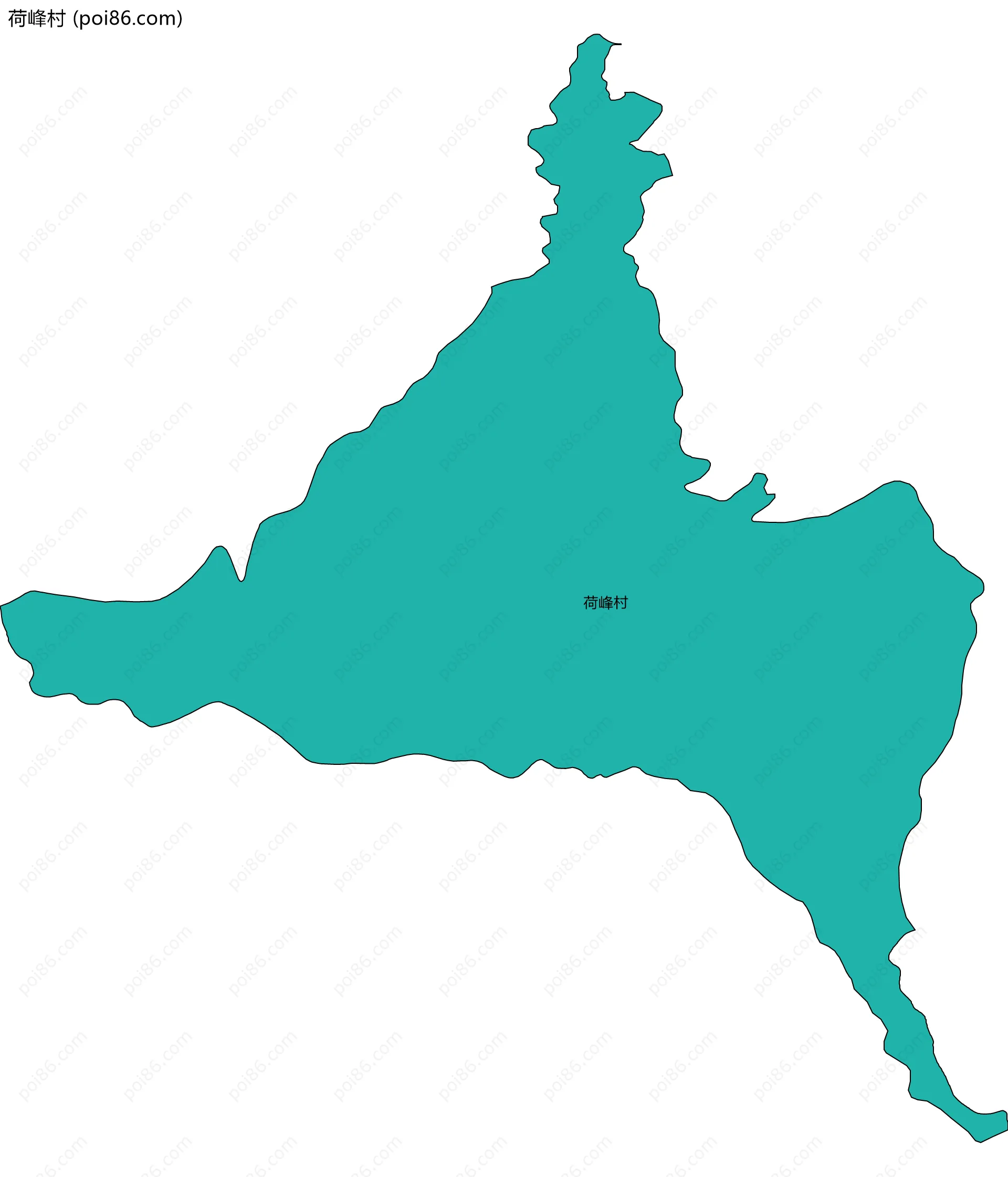 荷峰村边界地图