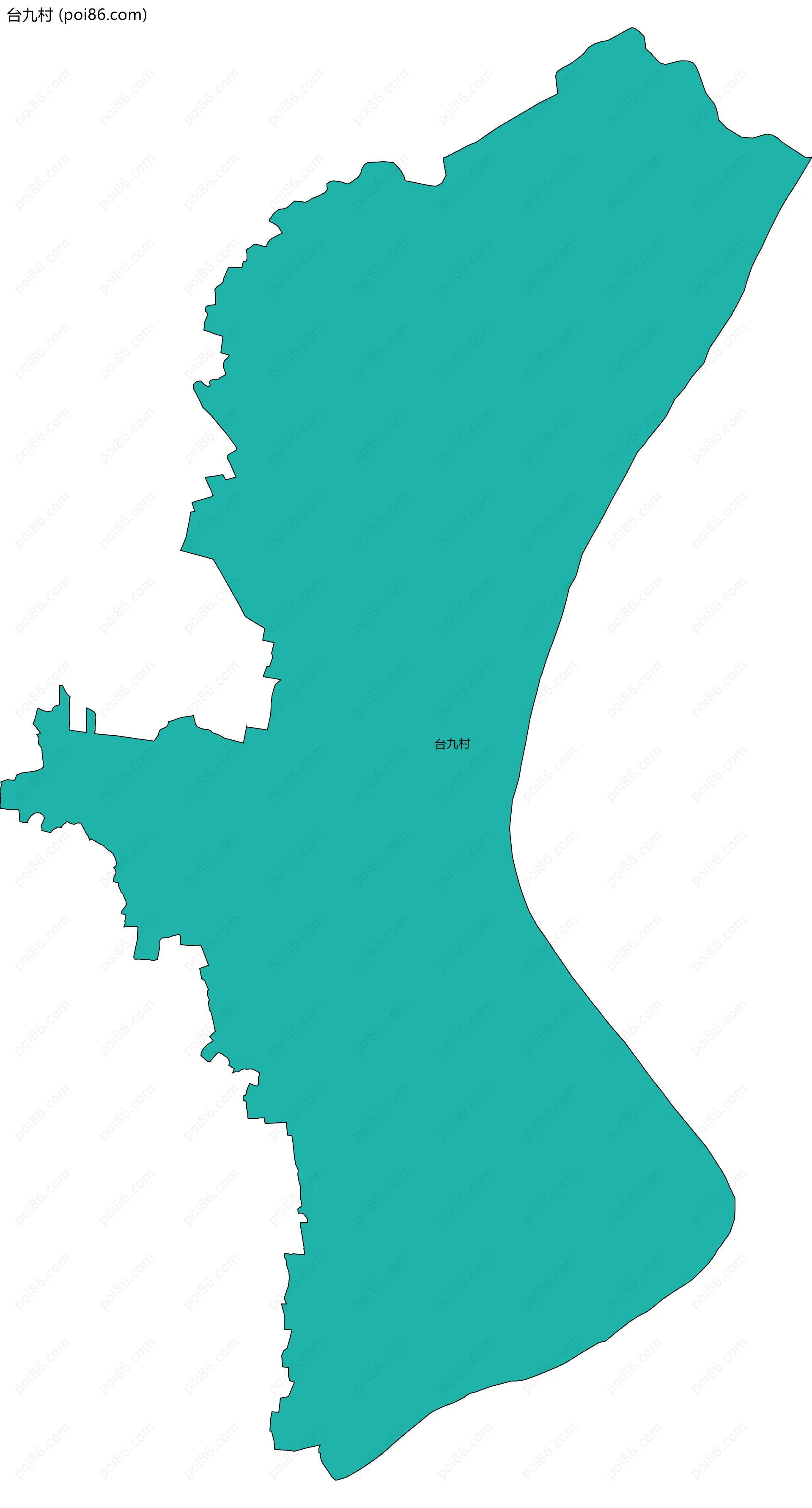 台九村边界地图