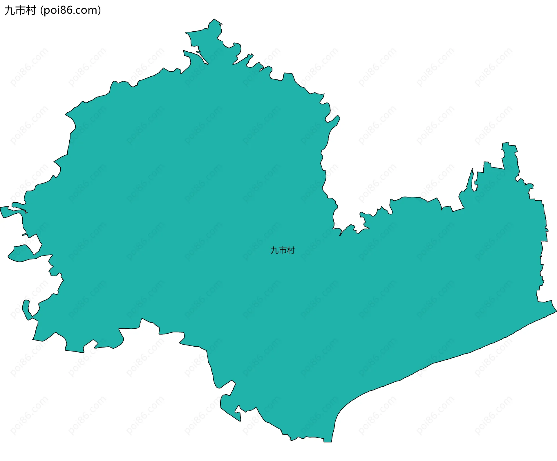 九市村边界地图