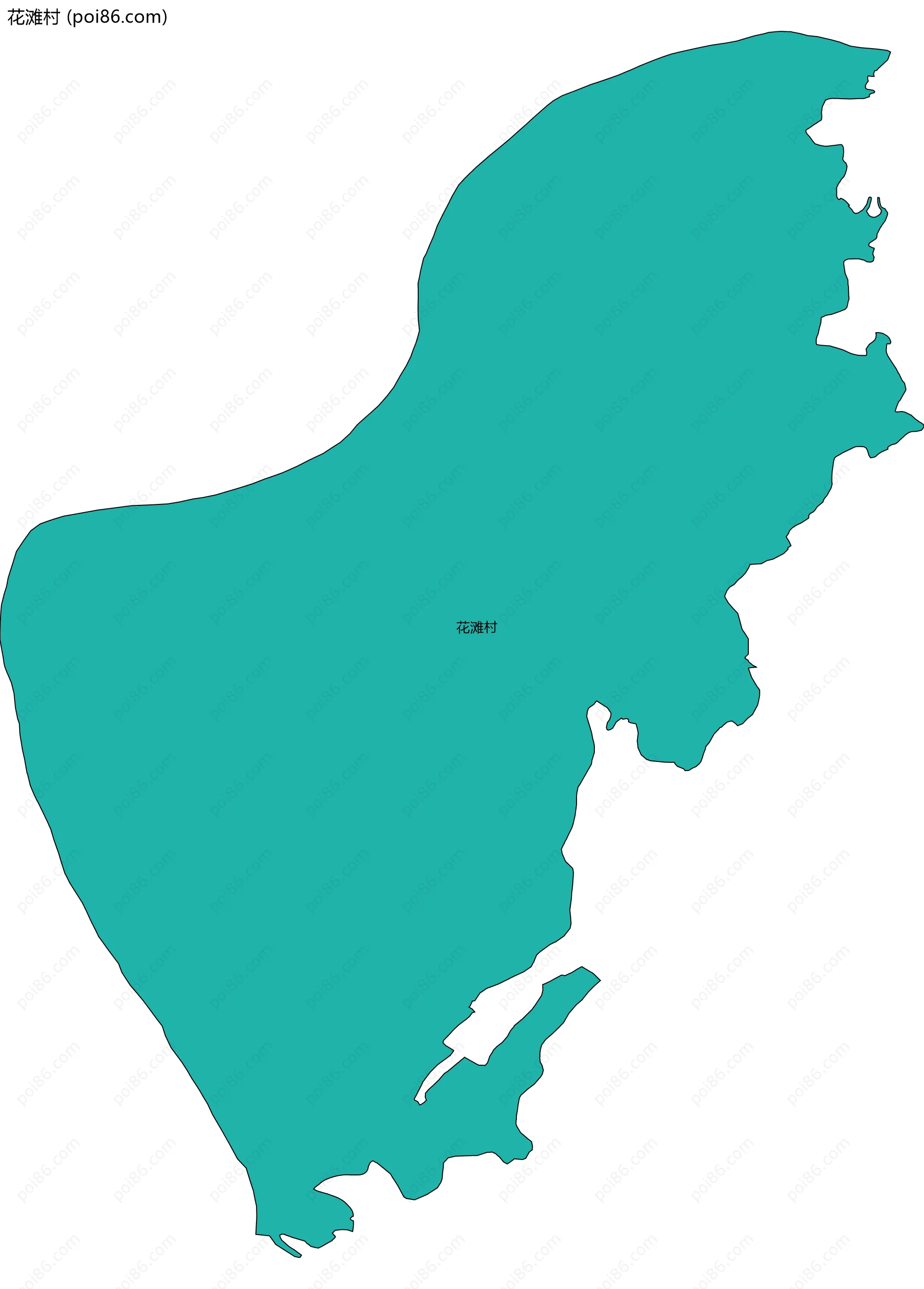 花滩村边界地图