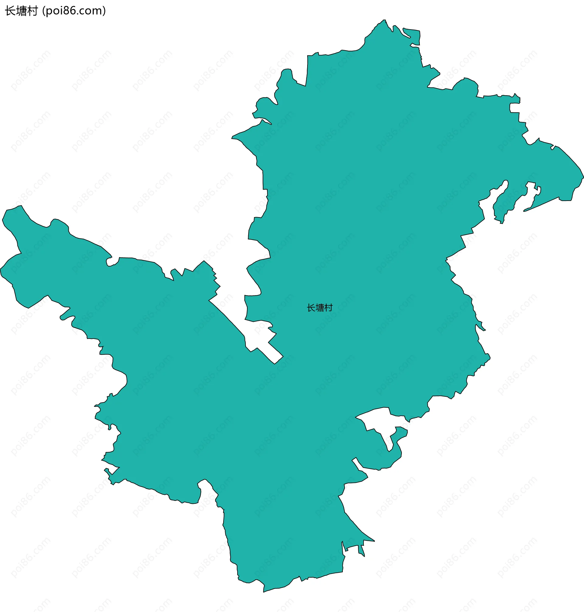 长塘村边界地图