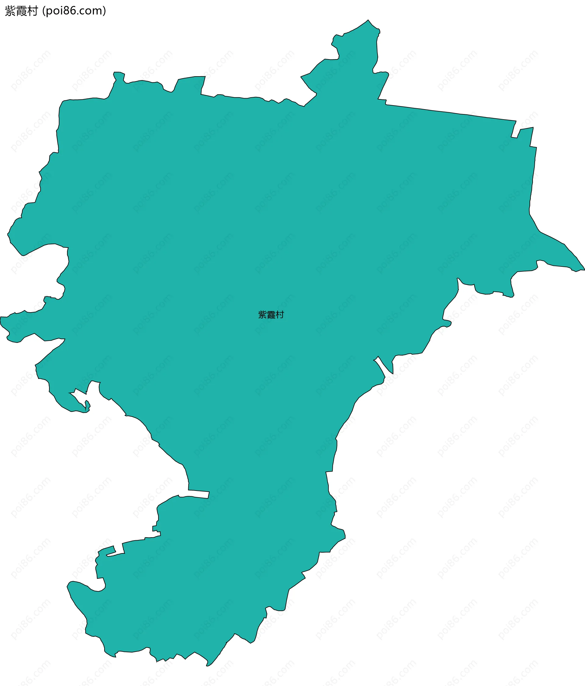 紫霞村边界地图