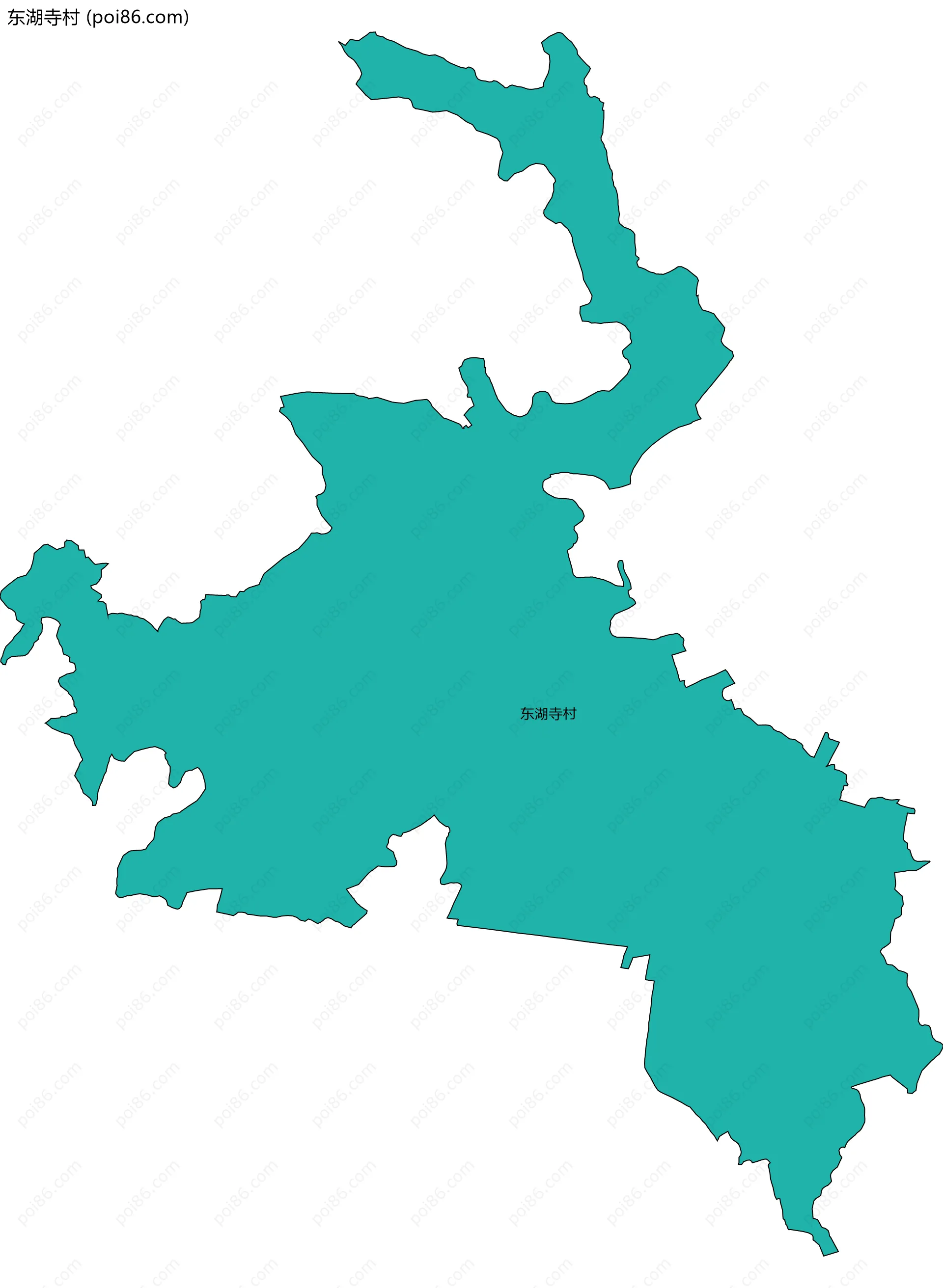 东湖寺村边界地图