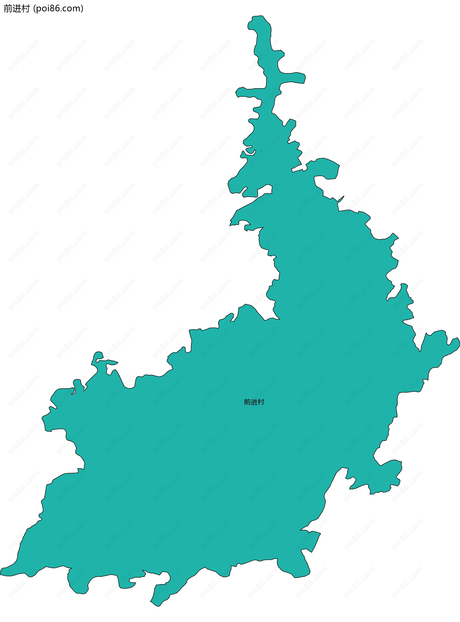 前进村边界地图