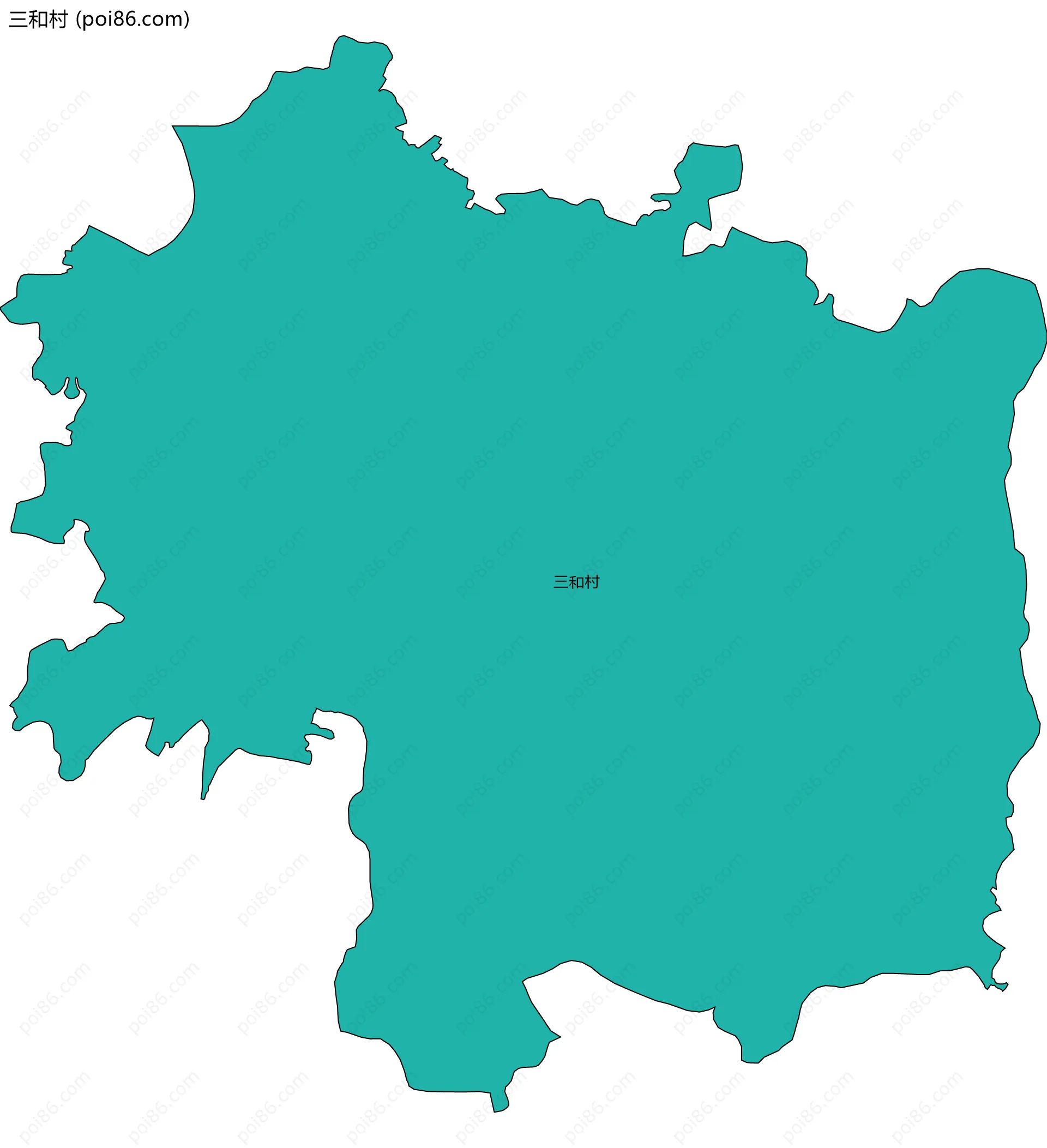 三和村边界地图