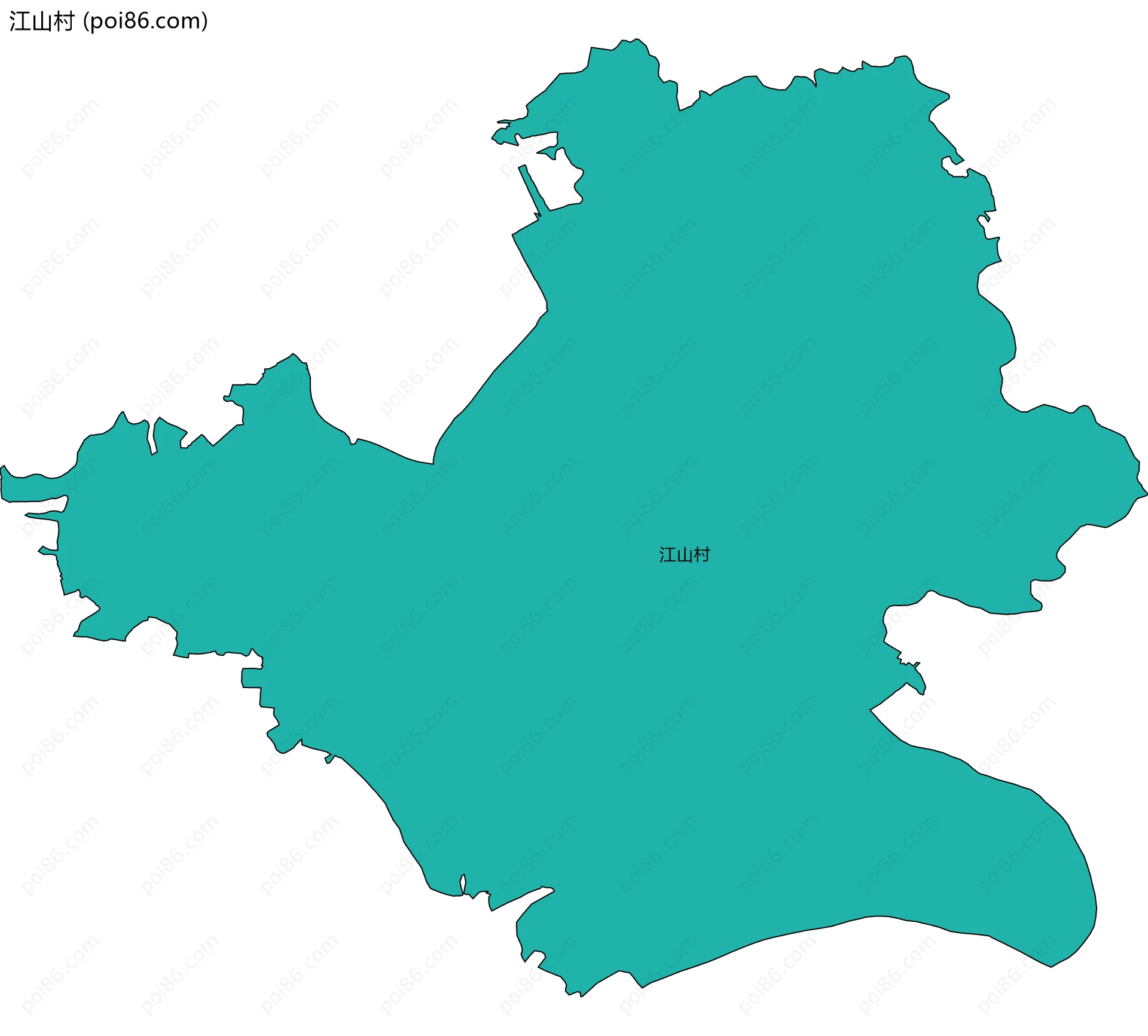 江山村边界地图