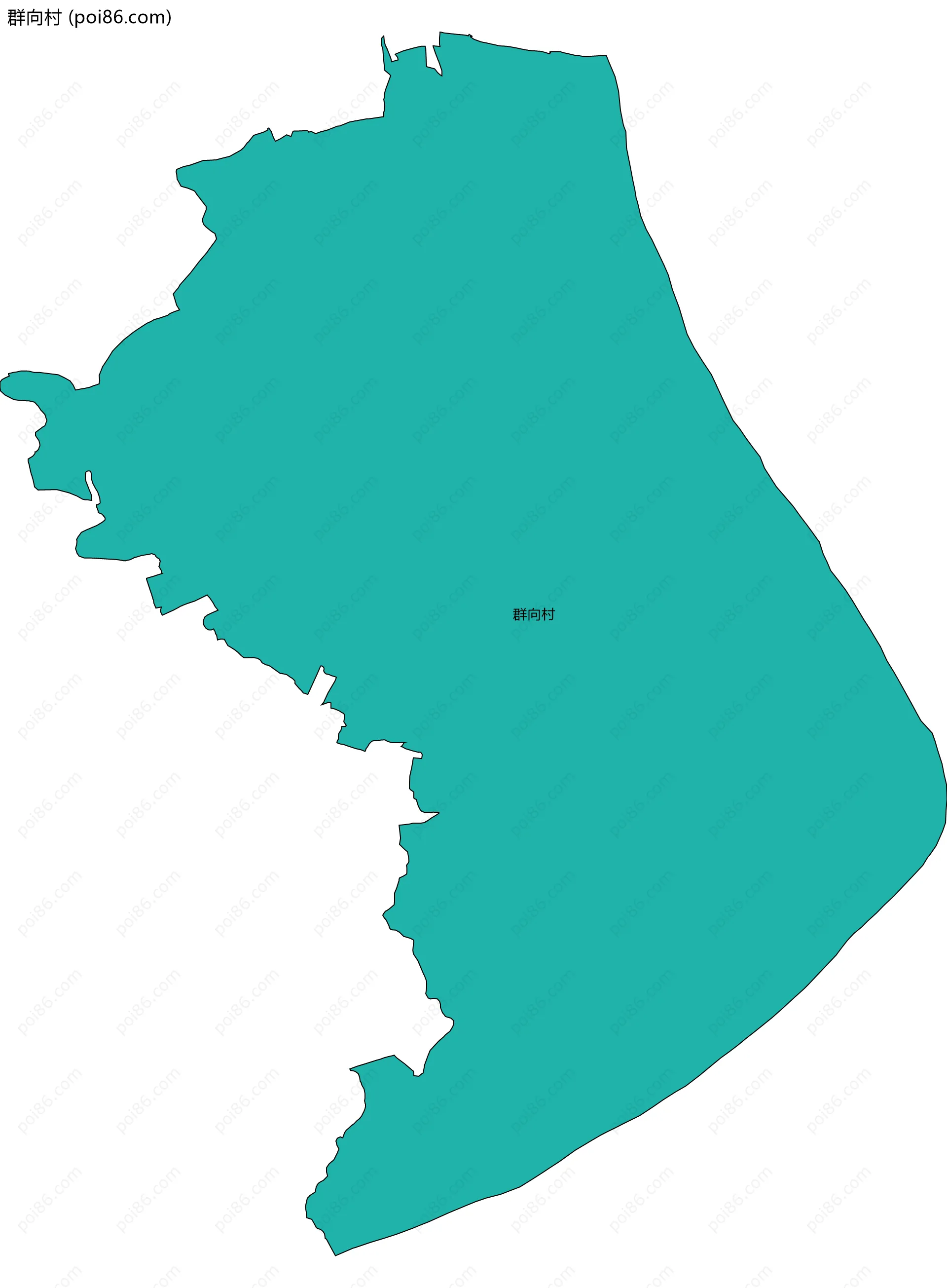 群向村边界地图