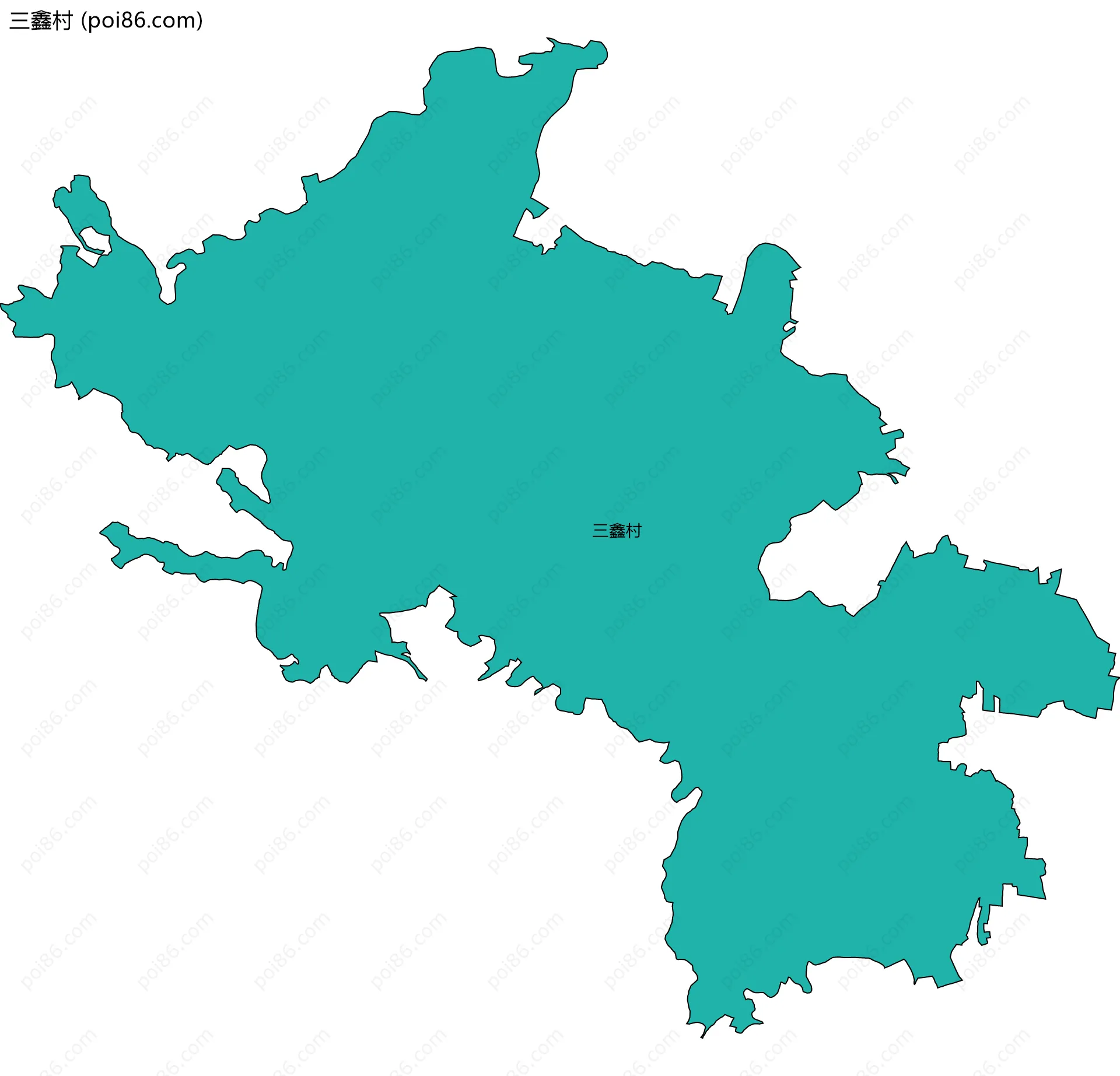 三鑫村边界地图