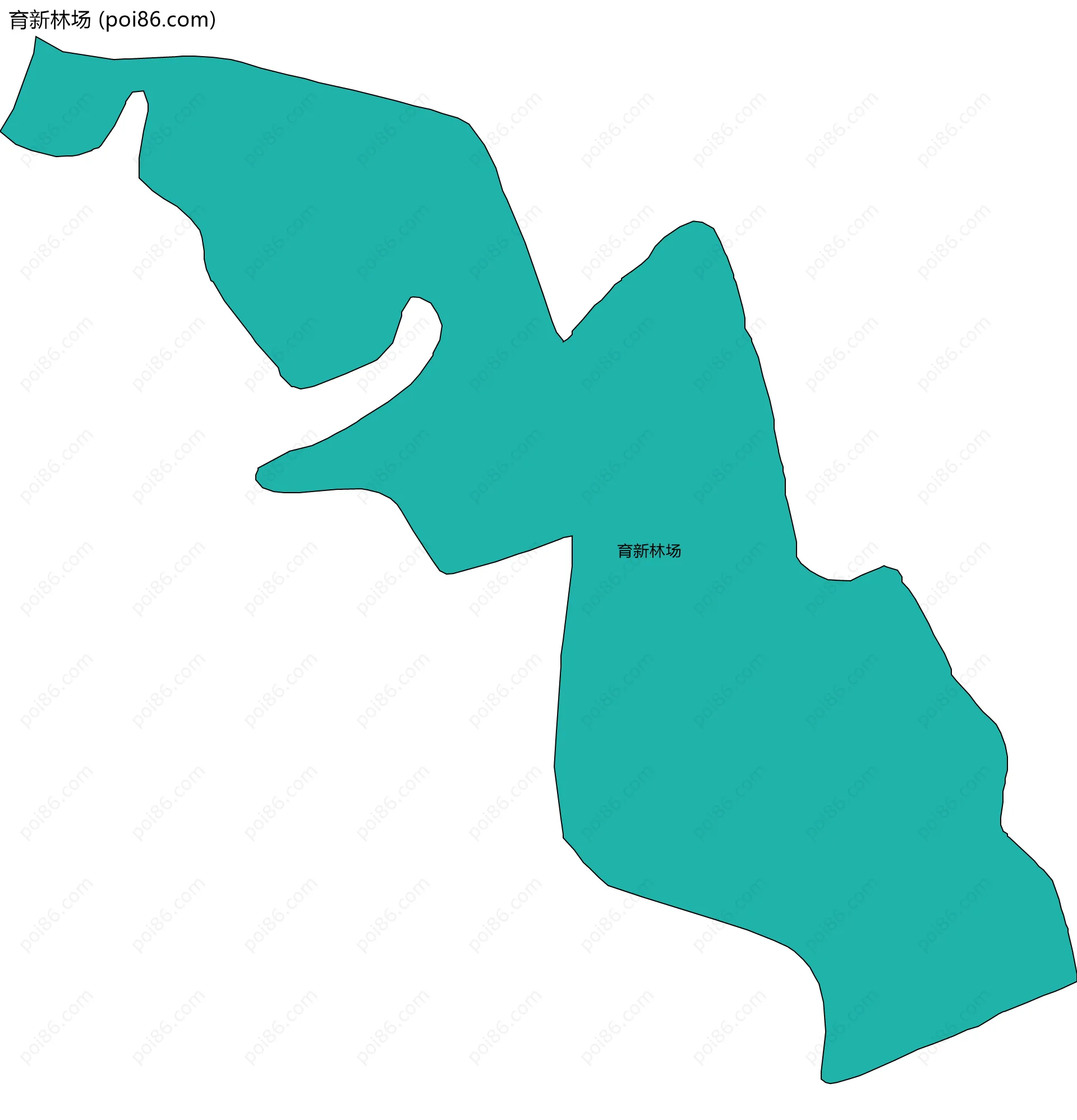 育新林场边界地图