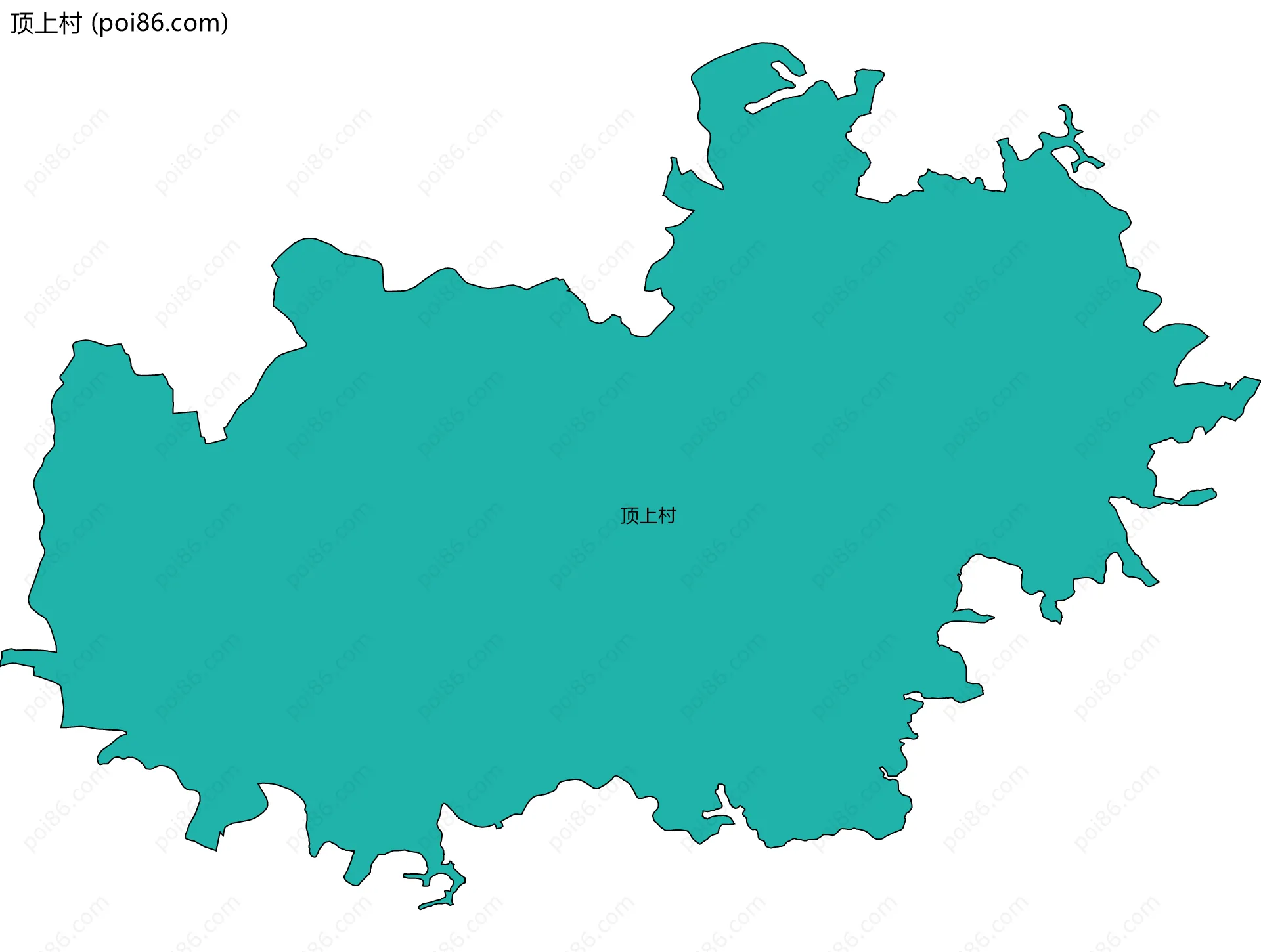 顶上村边界地图