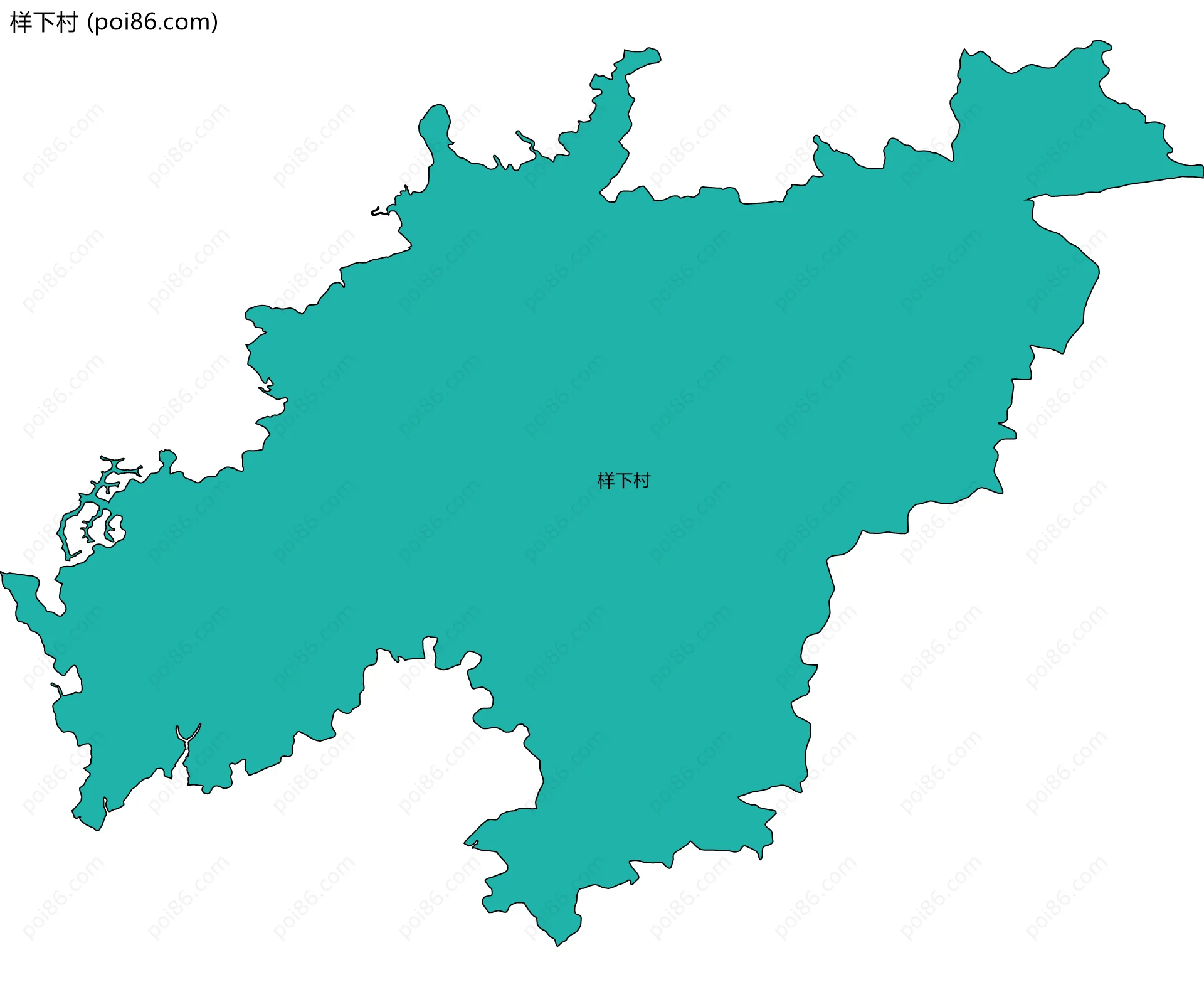 样下村边界地图